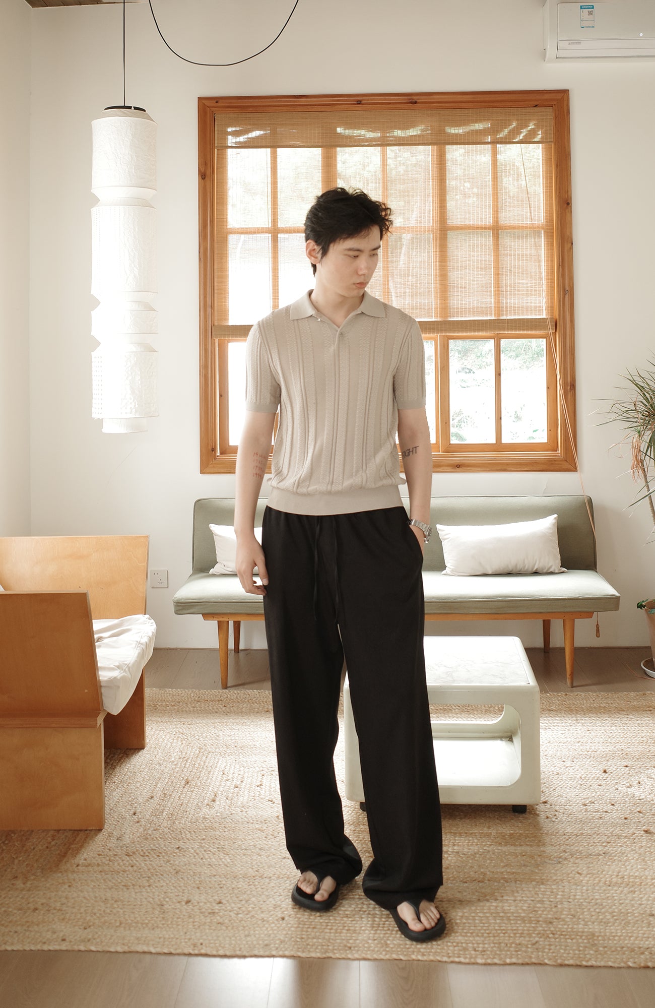 KREATE Acetate Wide-Leg Trousers, premium urban and streetwear designers apparel on PROJECTISR.com, KREATE