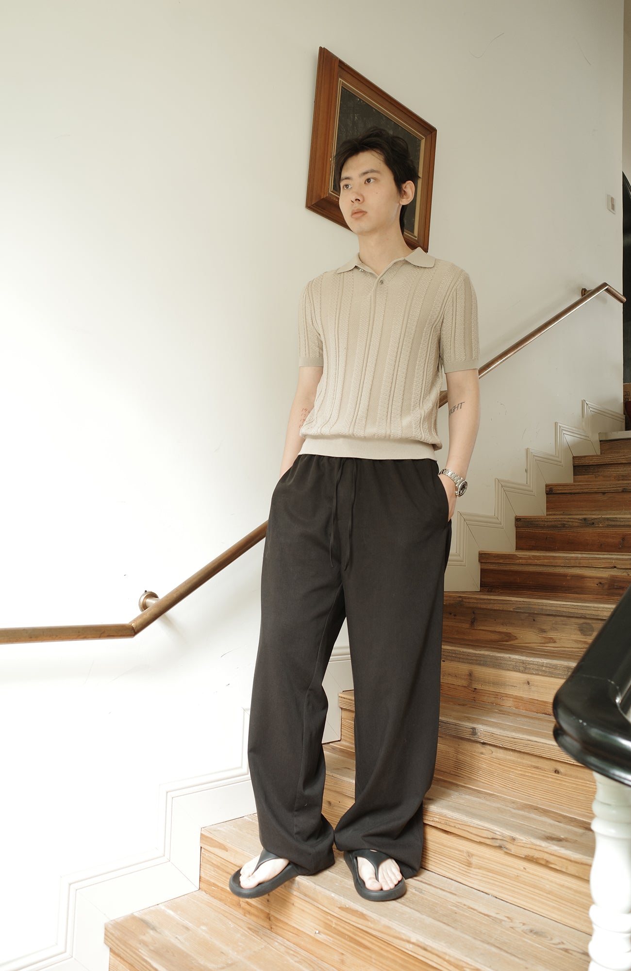 KREATE Acetate Wide-Leg Trousers, premium urban and streetwear designers apparel on PROJECTISR.com, KREATE