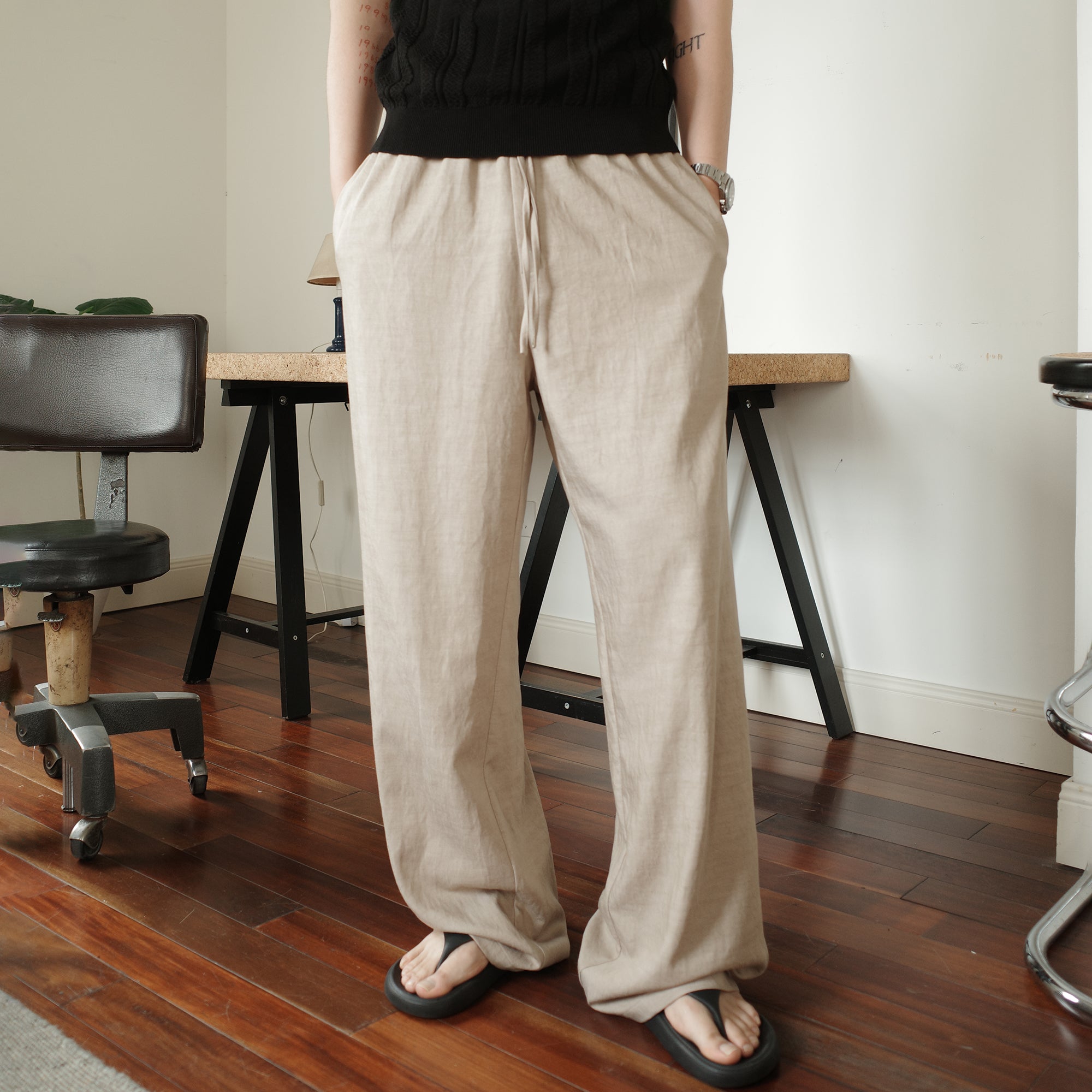 KREATE Acetate Wide-Leg Trousers, premium urban and streetwear designers apparel on PROJECTISR.com, KREATE