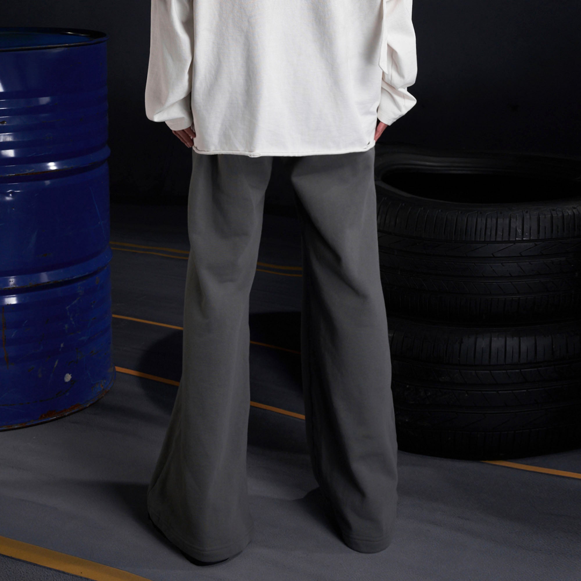 RECOVER ZONE Embroidered Sword Studded Wide-Leg Sweatpants, premium urban and streetwear designers apparel on PROJECTISR.com, RECOVER ZONE