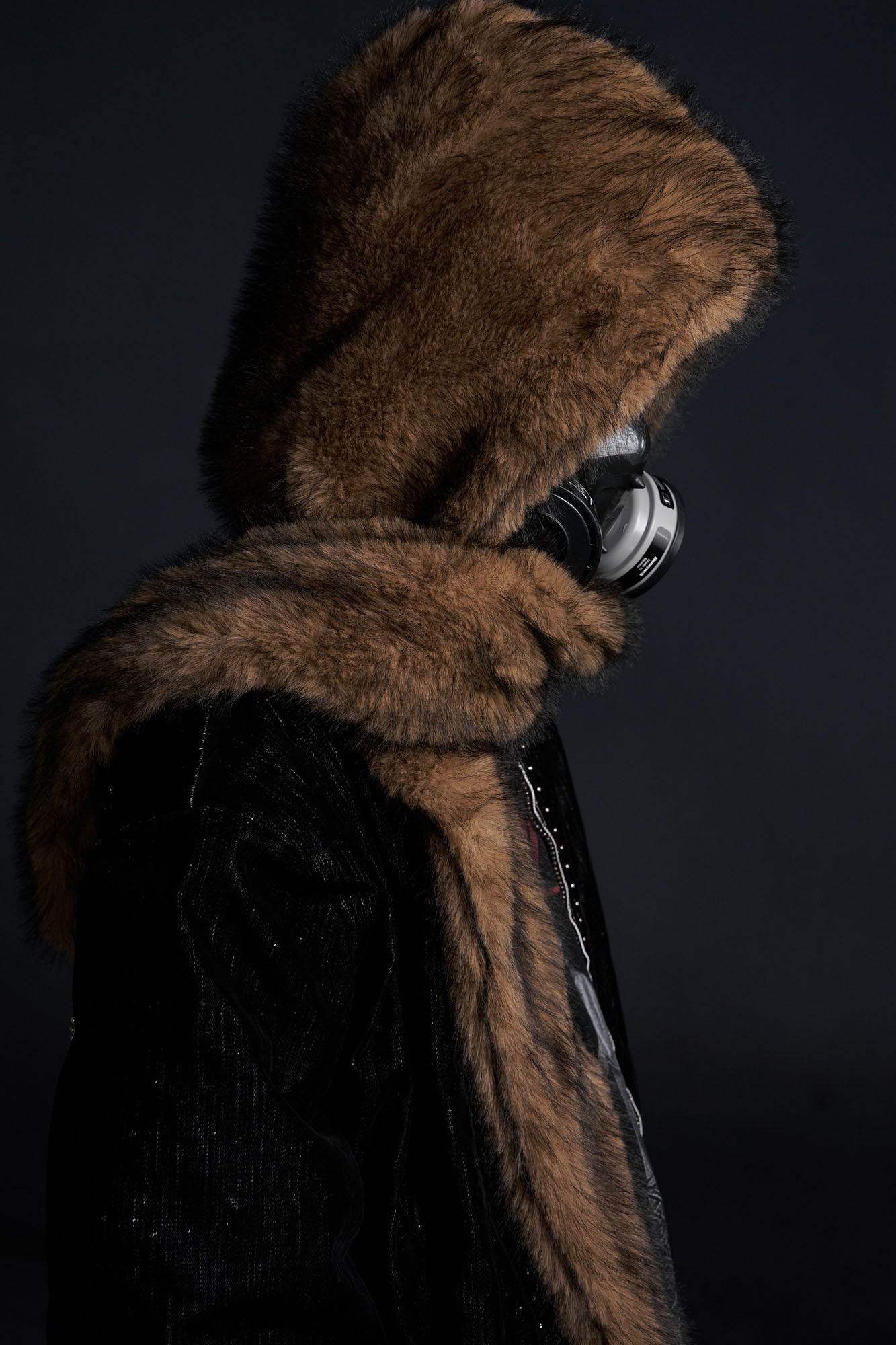 RECOVER ZONE Detachable Faux Fur Hood Studded Jacket, premium urban and streetwear designers apparel on PROJECTISR.com, RECOVER ZONE