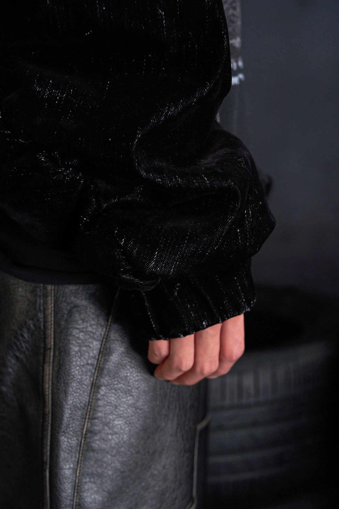 RECOVER ZONE Detachable Faux Fur Hood Studded Jacket, premium urban and streetwear designers apparel on PROJECTISR.com, RECOVER ZONE