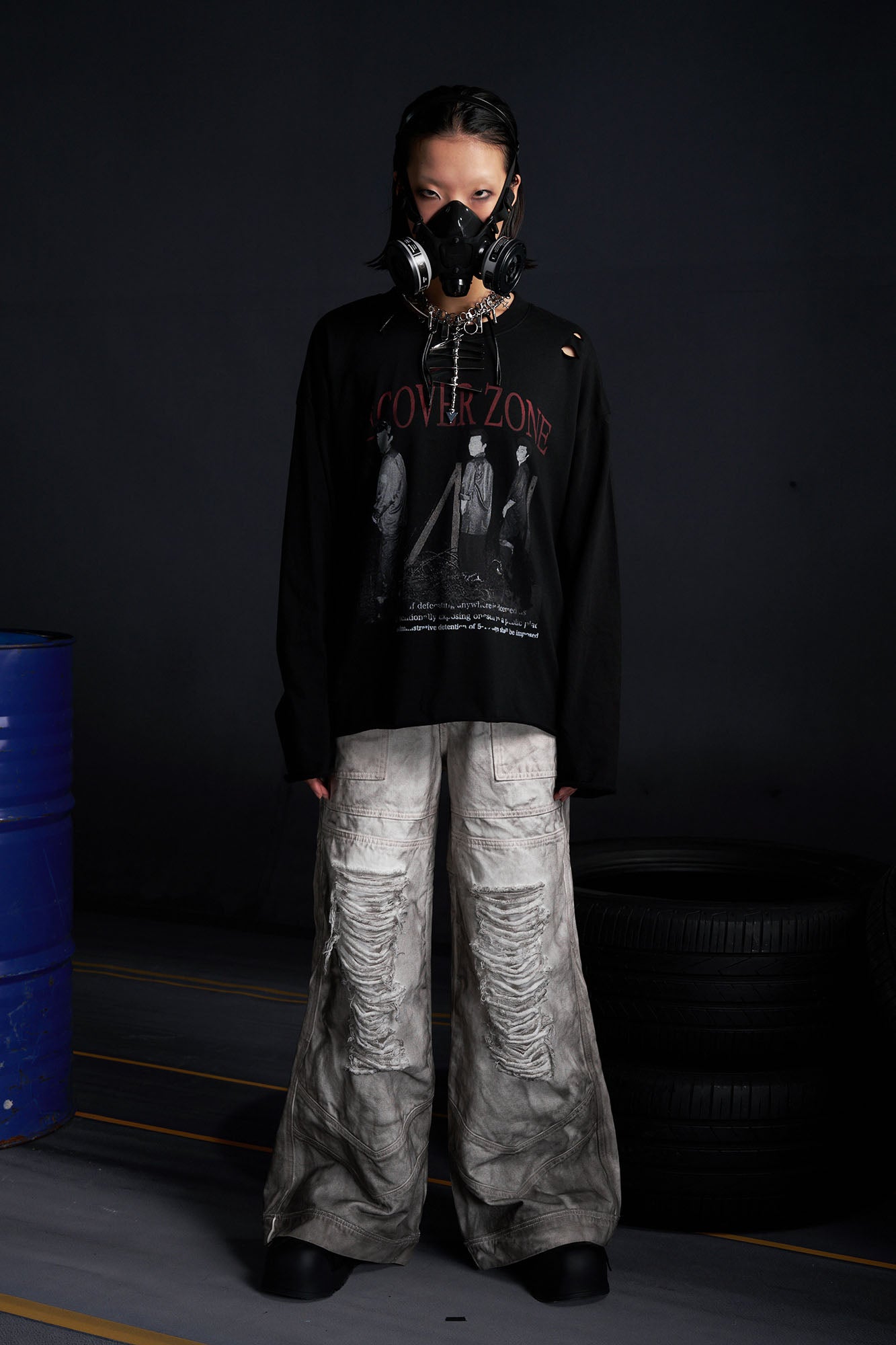 RECOVER ZONE Dirty Fit Ravaged Panel Jeans, premium urban and streetwear designers apparel on PROJECTISR.com, RECOVER ZONE