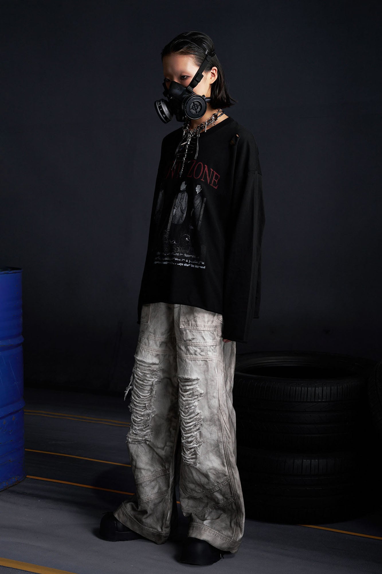 RECOVER ZONE Dirty Fit Ravaged Panel Jeans, premium urban and streetwear designers apparel on PROJECTISR.com, RECOVER ZONE