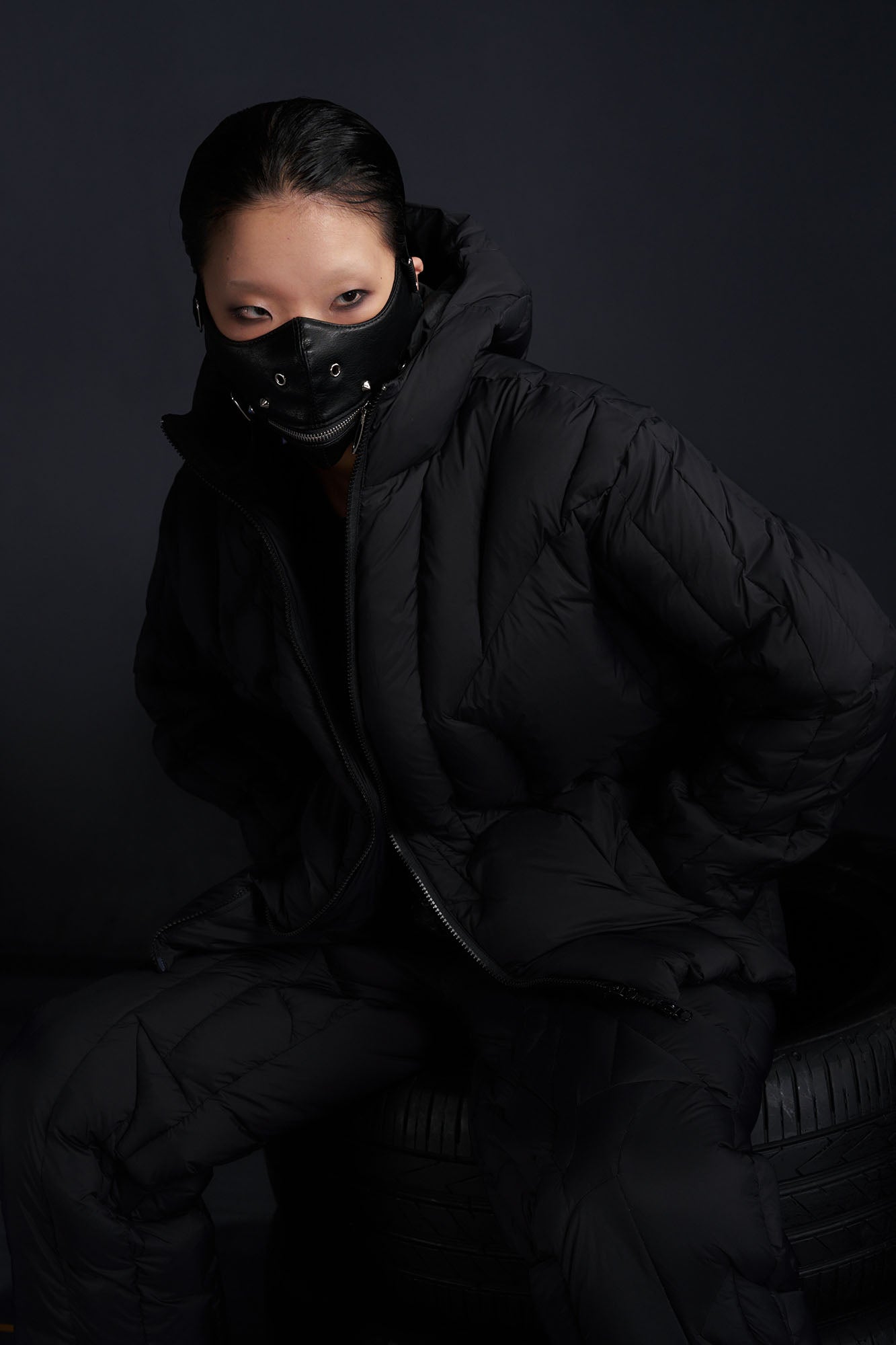 RECOVER ZONE Bat-Quilted Hooded Down Puffer Jacket, premium urban and streetwear designers apparel on PROJECTISR.com, RECOVER ZONE