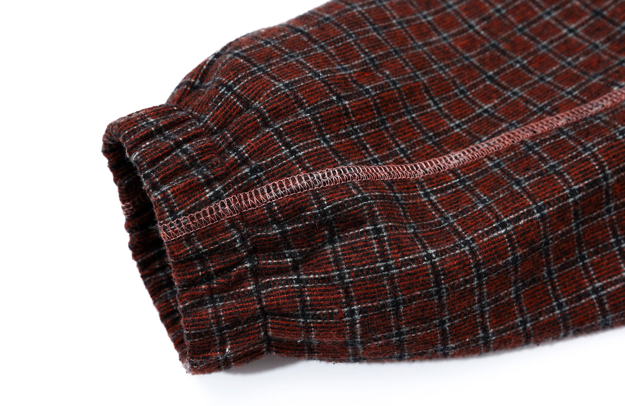 ROARINGWILD A ARCH Plaid Paneled Half-Zip Hooded Jacket