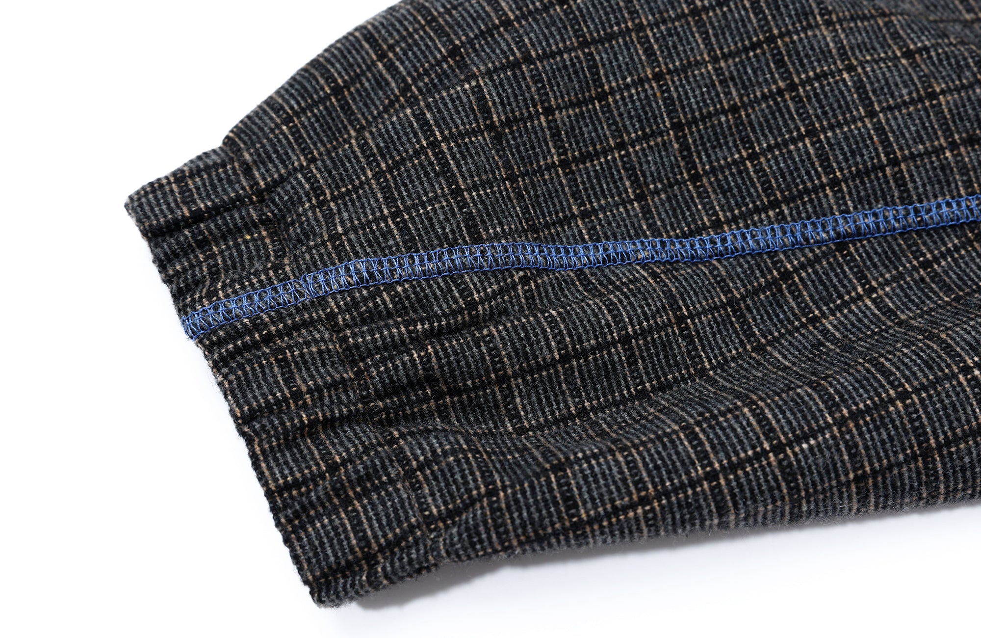 ROARINGWILD A ARCH Plaid Paneled Half-Zip Hooded Jacket