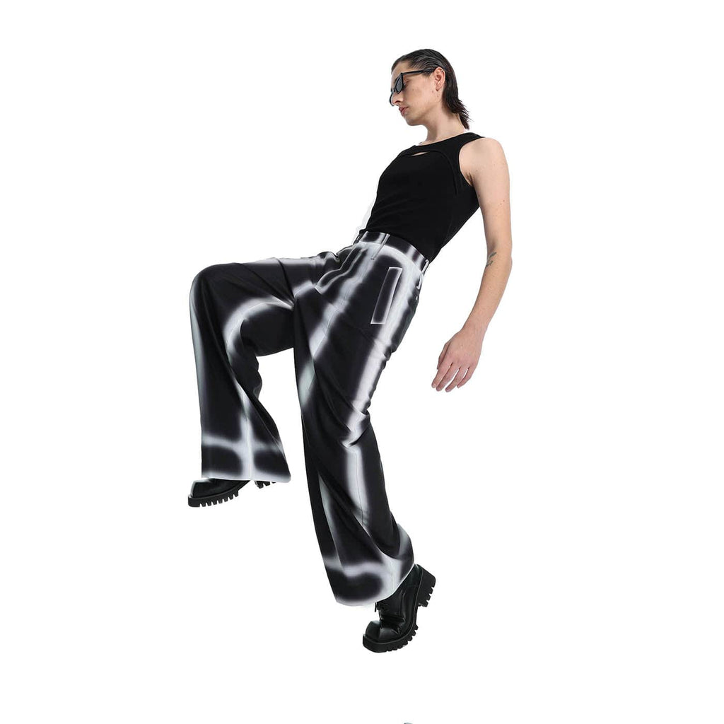 SOURPLUM Ombre Outlined Oversized Light Trousers, premium urban and streetwear designers apparel on PROJECTISR.com, SOURPLUM