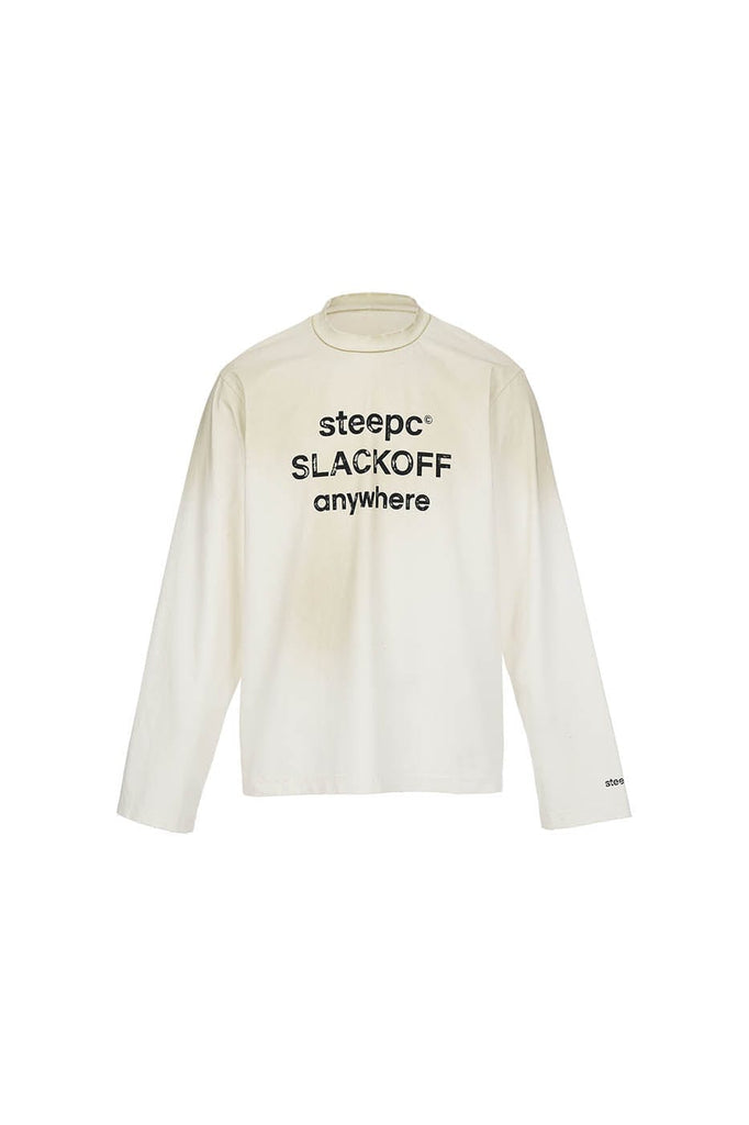 STEEPC Distressed Slackoff Anywhere L/S Tee, premium urban and streetwear designers apparel on PROJECTISR.com, STEEPC