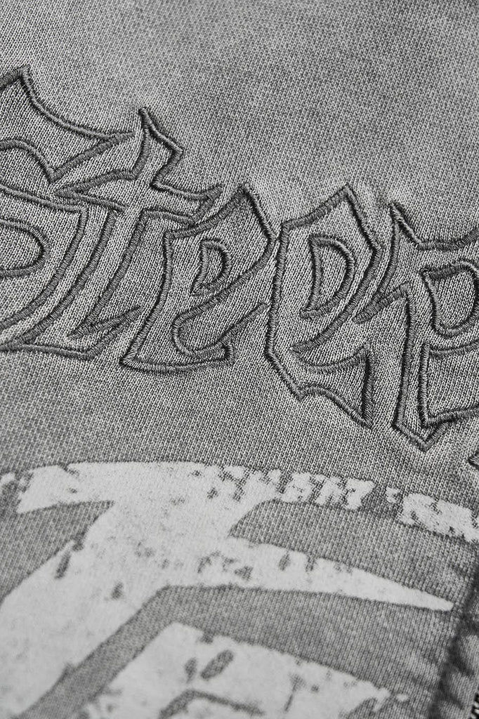 STEEPC Faded Embroidery Slogan  Zip-Up Hoodie, premium urban and streetwear designers apparel on PROJECTISR.com, STEEPC