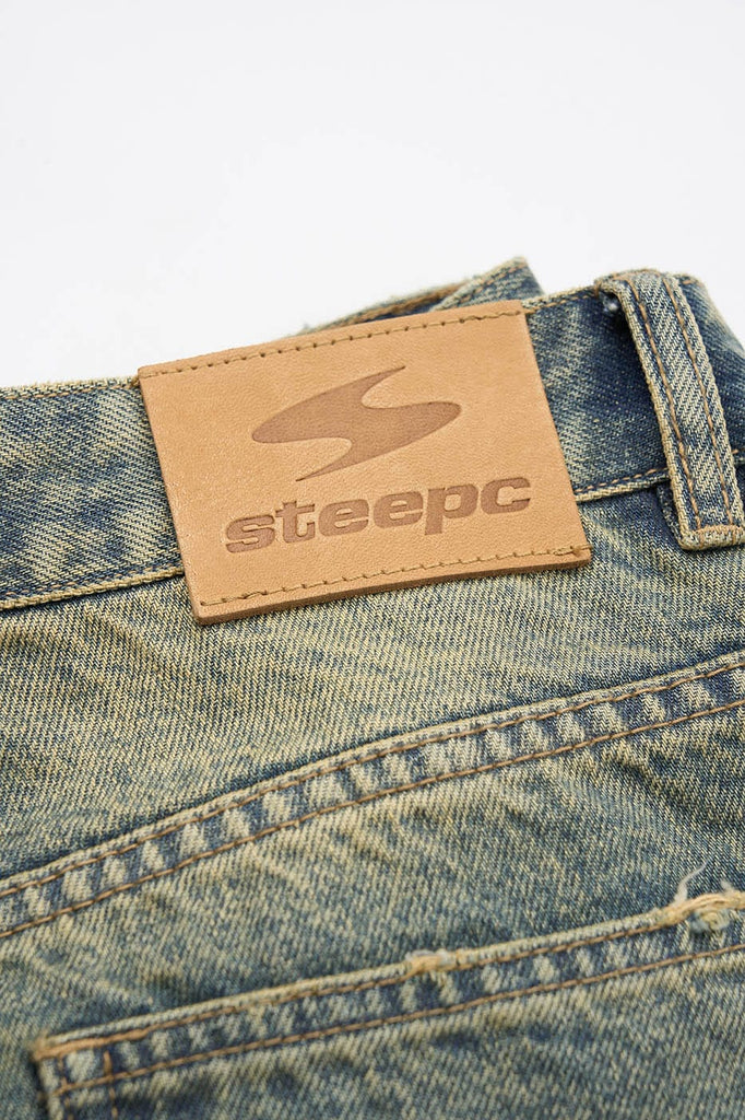 STEEPC Classic Distressed Jeans Acid, premium urban and streetwear designers apparel on PROJECTISR.com, STEEPC