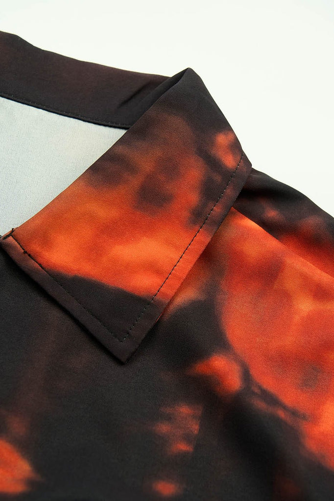 STEEPC Flame Full-Print Half Shirt, premium urban and streetwear designers apparel on PROJECTISR.com, STEEPC