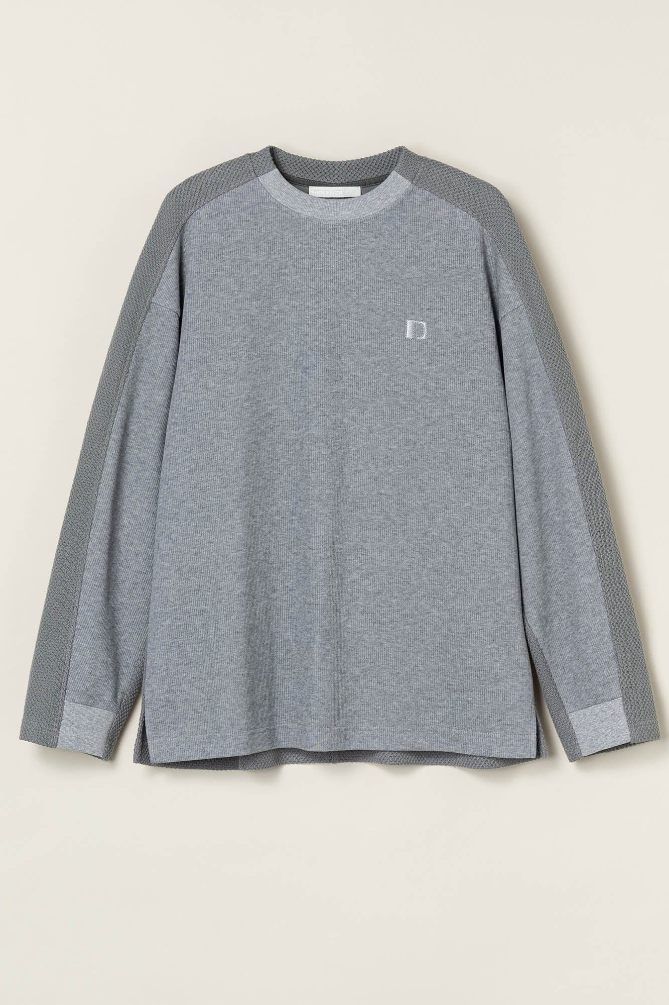 OPICLOTH Essential Spliced Textured Sweatshirt