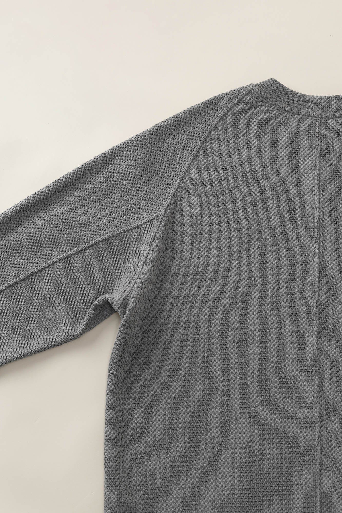 OPICLOTH Essential Spliced Textured Sweatshirt