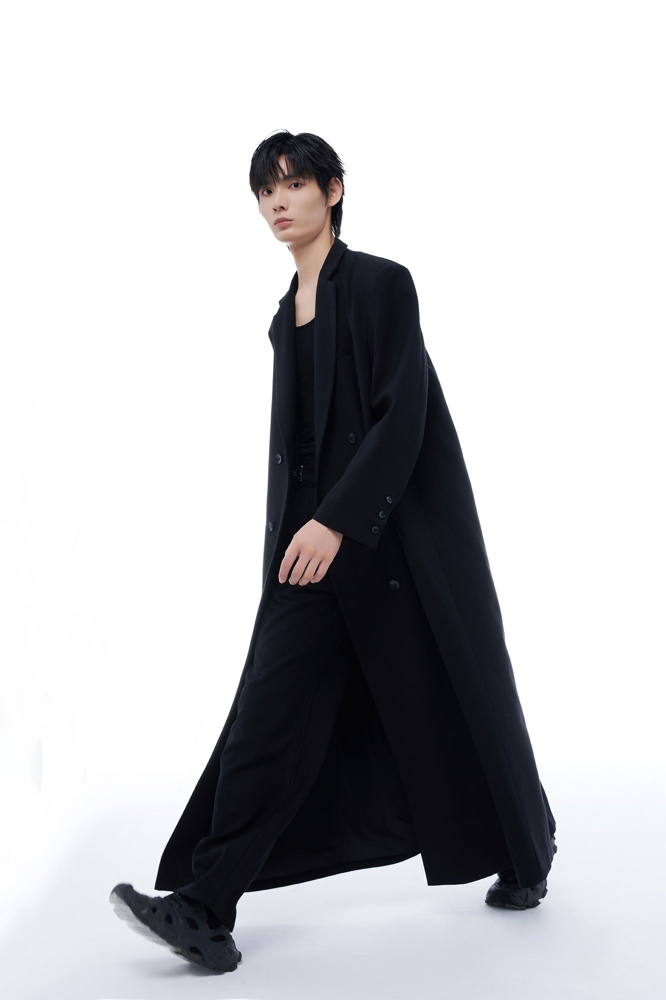 TUIMU Double-Breasted Maxi Trench Coat, premium urban and streetwear designers apparel on PROJECTISR.com, TUIMU