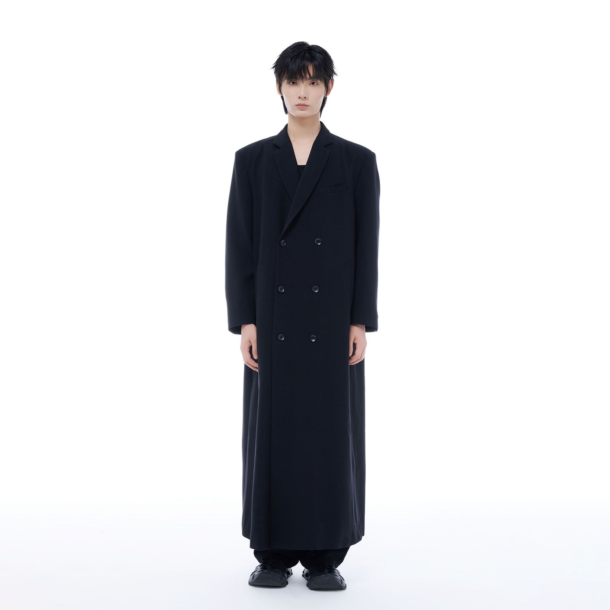 TUIMU Double-Breasted Maxi Trench Coat, premium urban and streetwear designers apparel on PROJECTISR.com, TUIMU