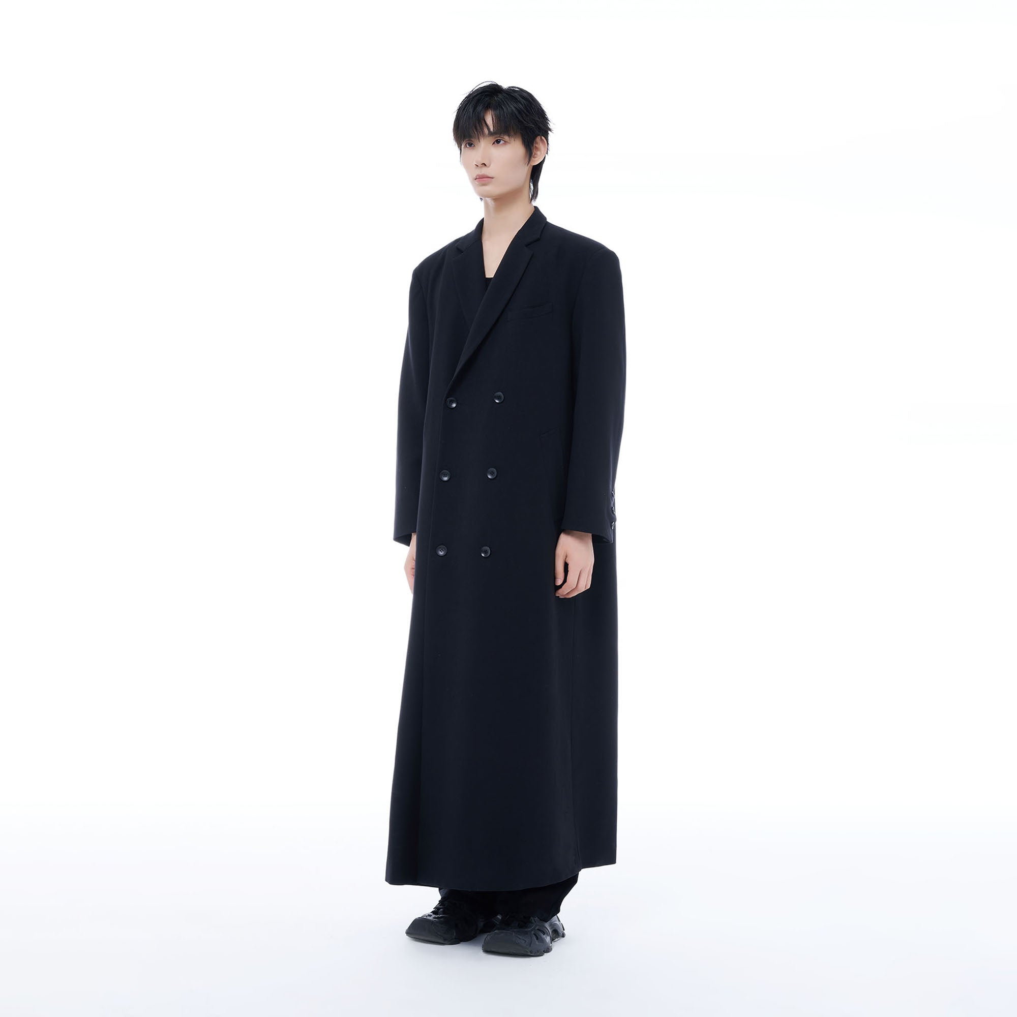 TUIMU Double-Breasted Maxi Trench Coat, premium urban and streetwear designers apparel on PROJECTISR.com, TUIMU