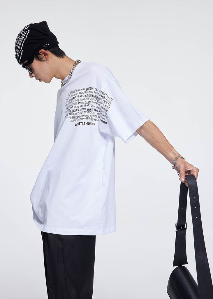 WHISTLEHUNTER Shoulder Disordered Paragraphs T-shirt, premium urban and streetwear designers apparel on PROJECTISR.com, WHISTLEHUNTER