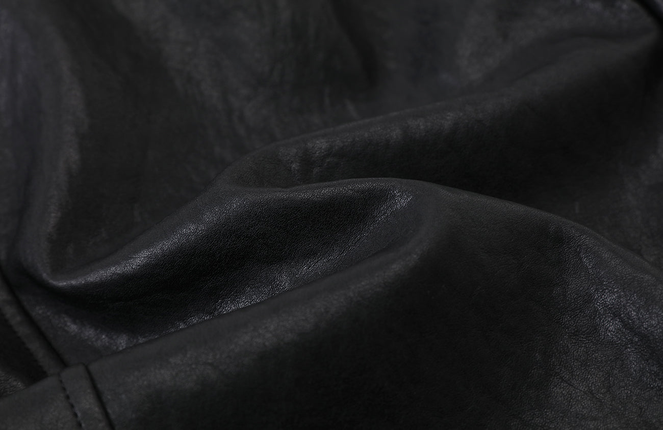 2000RSK Napoleon-Button Faux Leather Knight Jacket