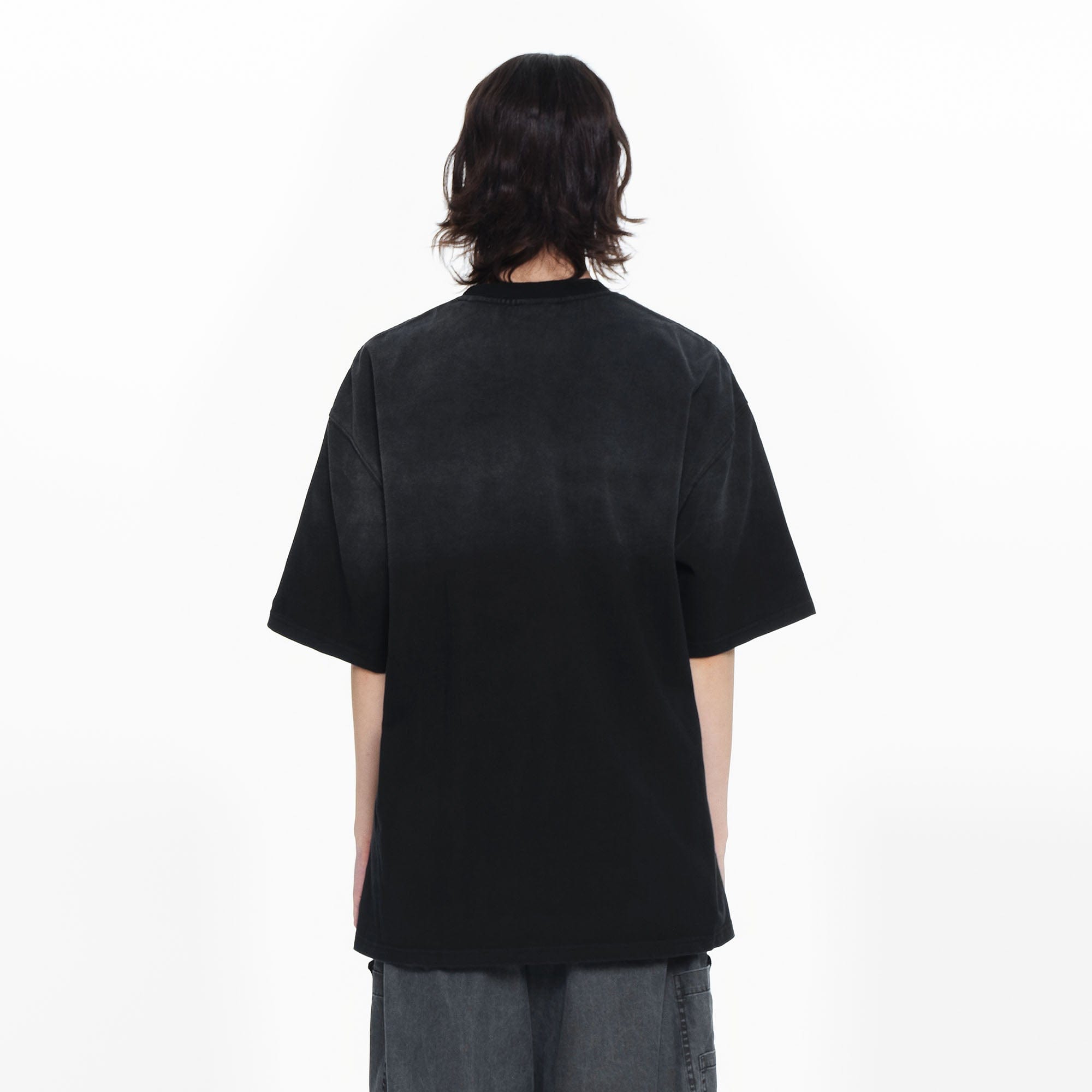 OVERLAPS Gradient Washed Oversized LOGO T-Shirt, premium urban and streetwear designers apparel on PROJECTISR.com, OVERLAPS