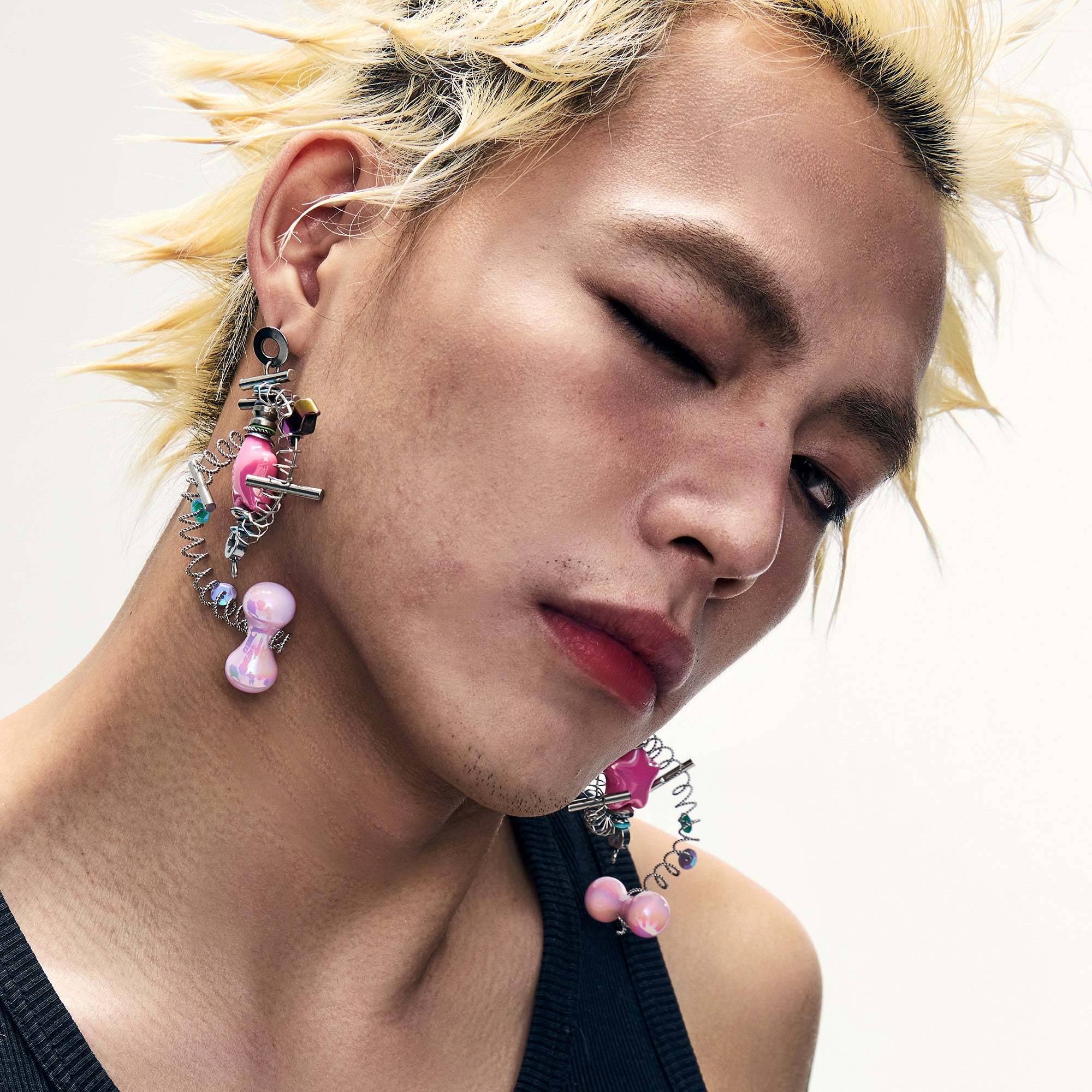 ILLUSORY Industrial Candy Coil Earring, premium urban and streetwear designers apparel on PROJECTISR.com, ILLUSORY