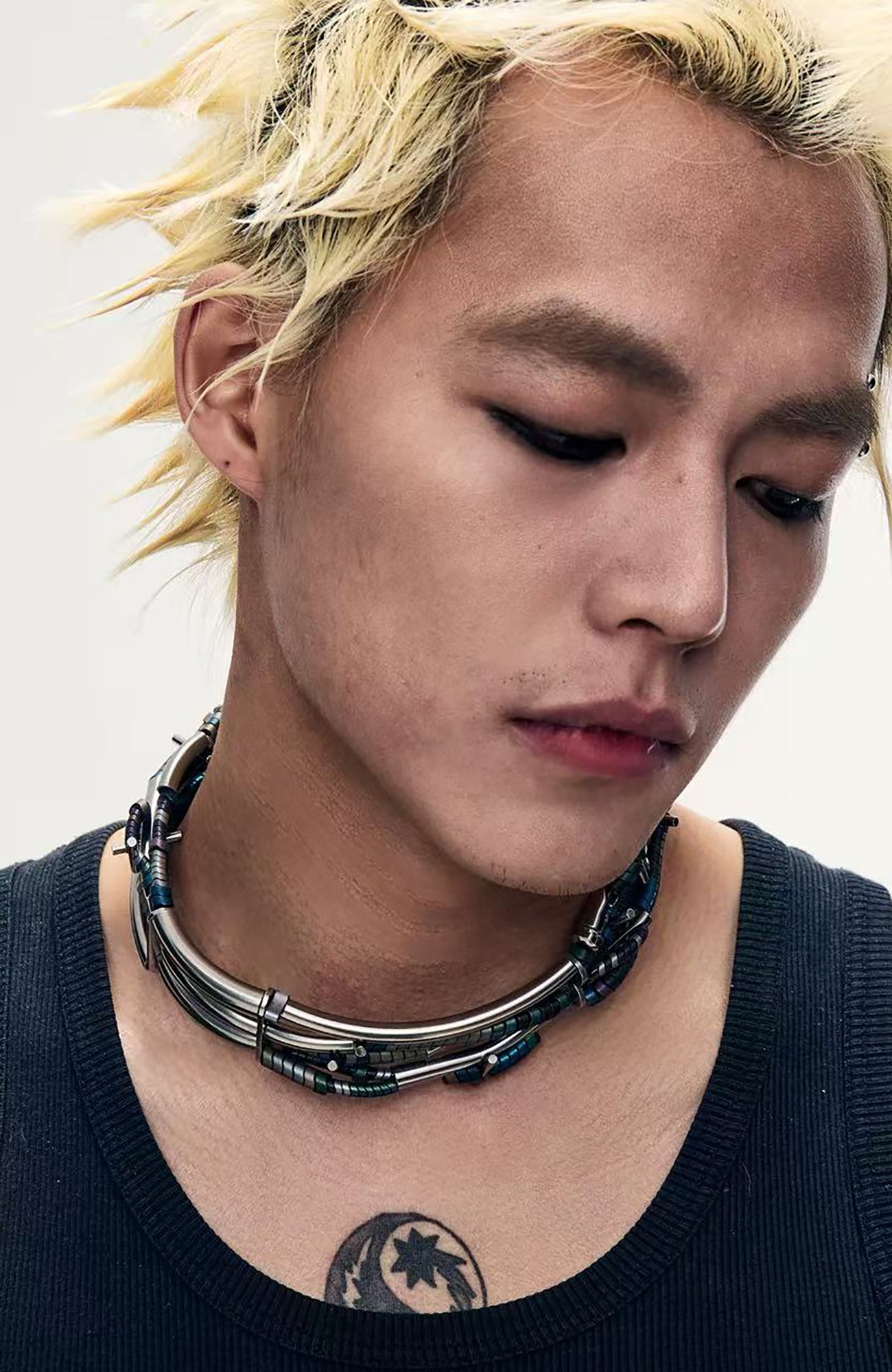 ILLUSORY Layered Industrial Tube Collar, premium urban and streetwear designers apparel on PROJECTISR.com, ILLUSORY