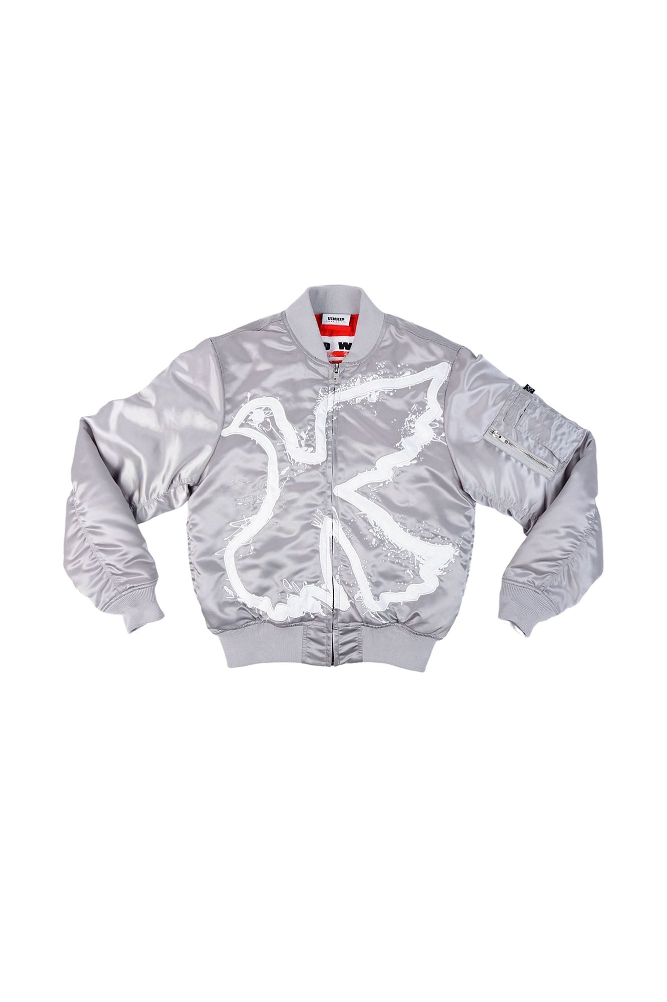 VINKID Reversible Peace Dove Patch Bomber Jacket