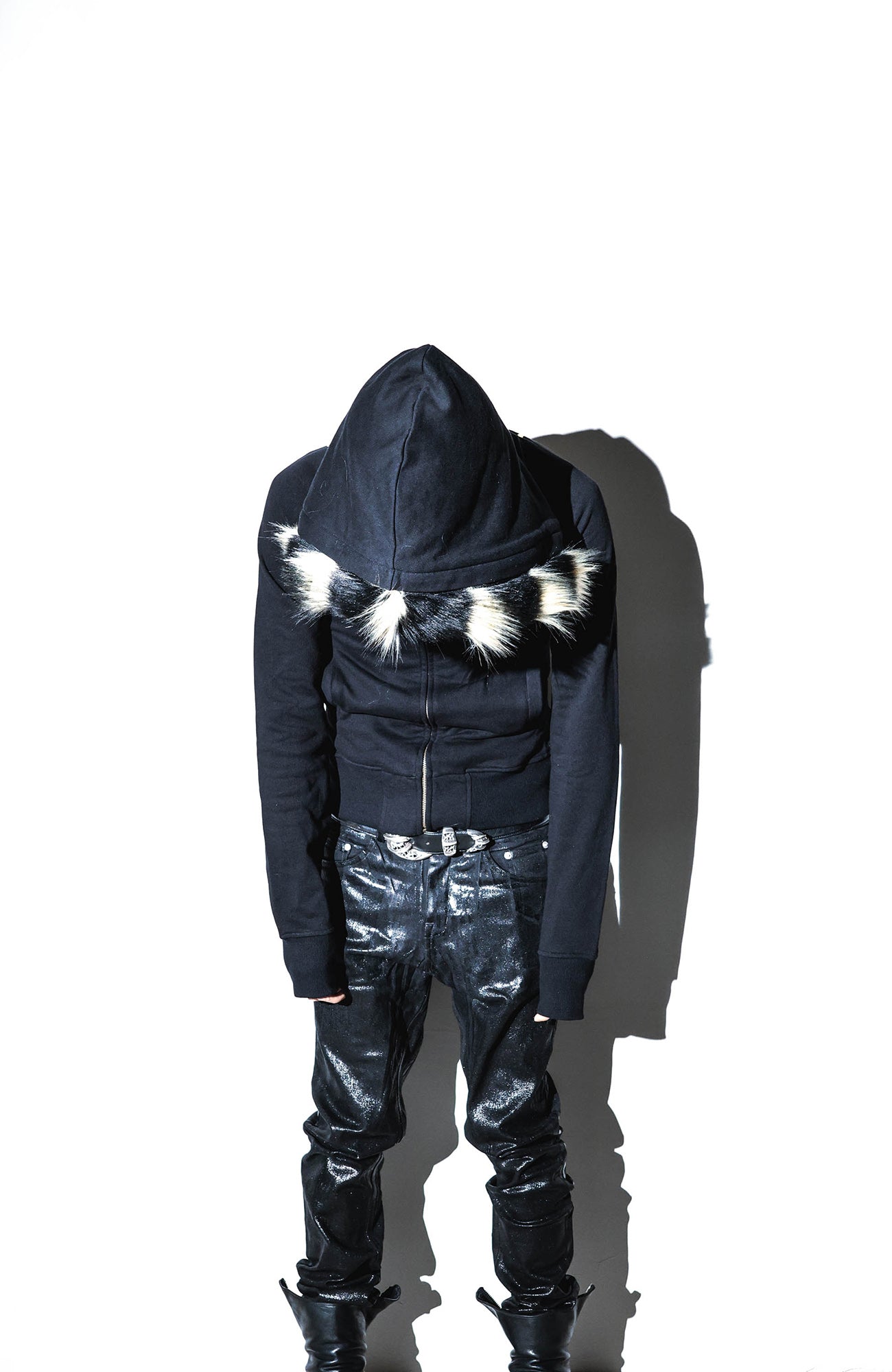 PCCVISION Foil Graphic Slim Zip-Up Hoodie