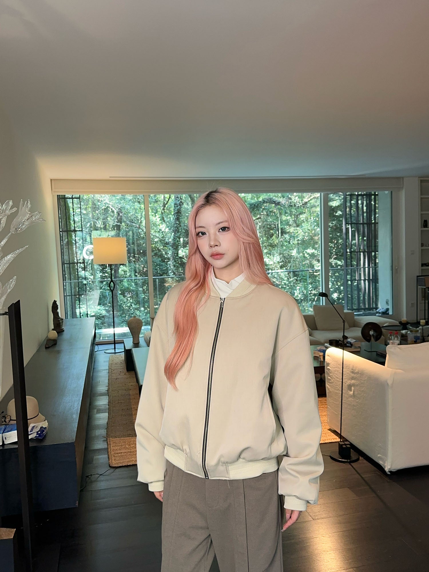 OKAYTHXBYE Wool-Filled Bomber Jacket