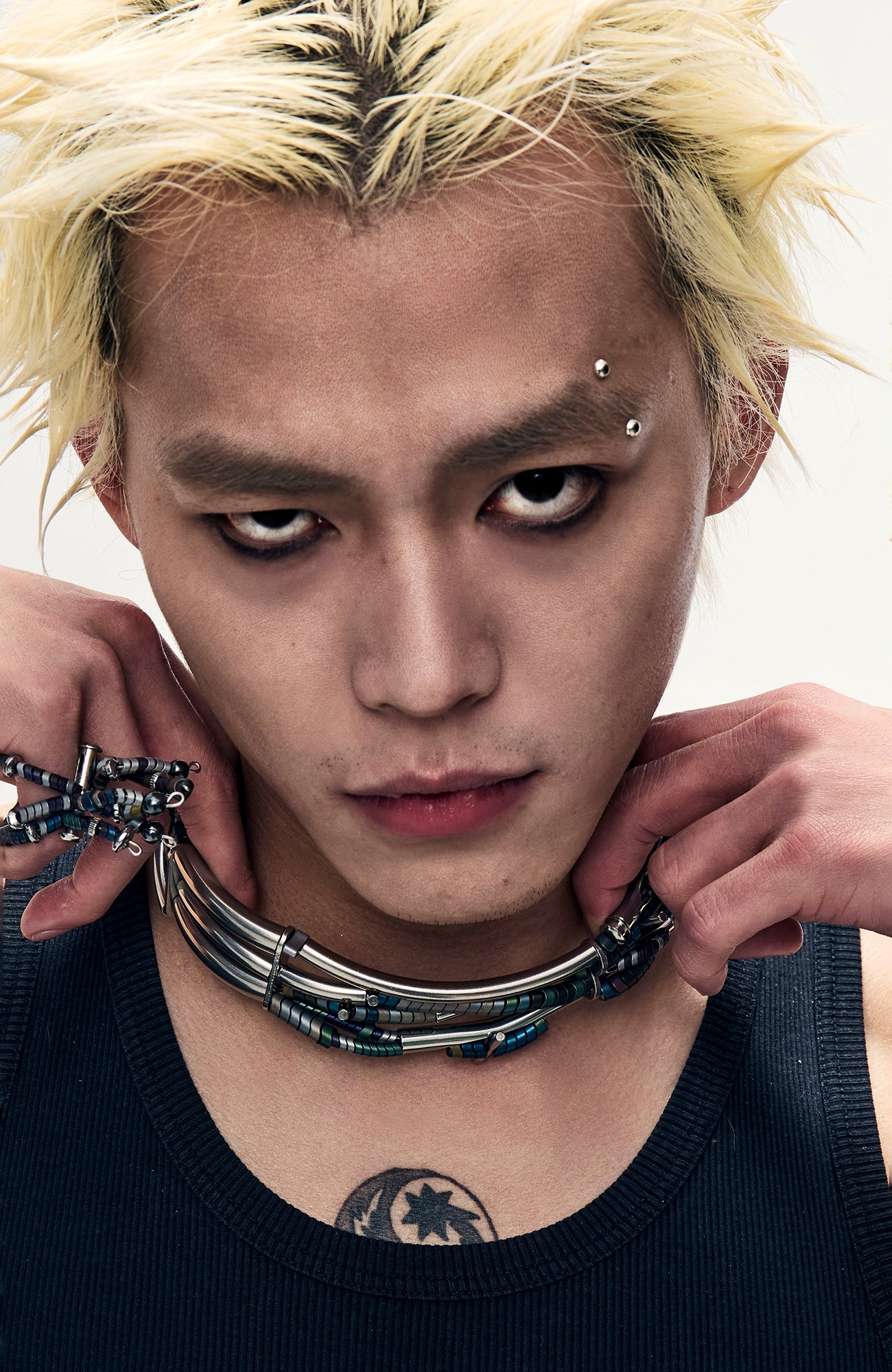 ILLUSORY Layered Industrial Tube Collar, premium urban and streetwear designers apparel on PROJECTISR.com, ILLUSORY