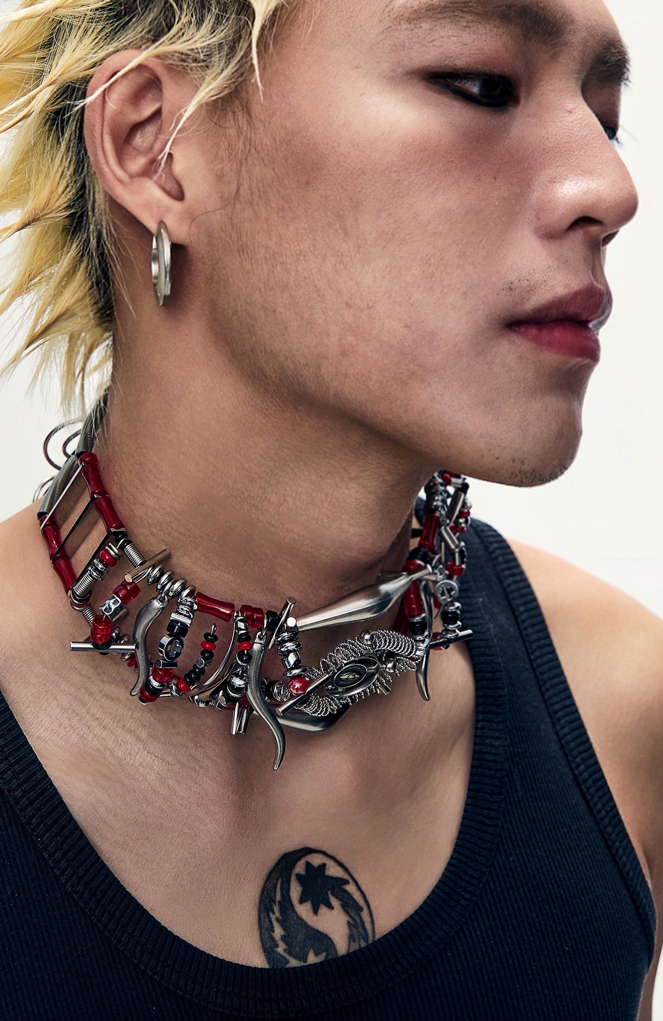 ILLUSORY Red-Eye Mechanism Choker, premium urban and streetwear designers apparel on PROJECTISR.com, ILLUSORY