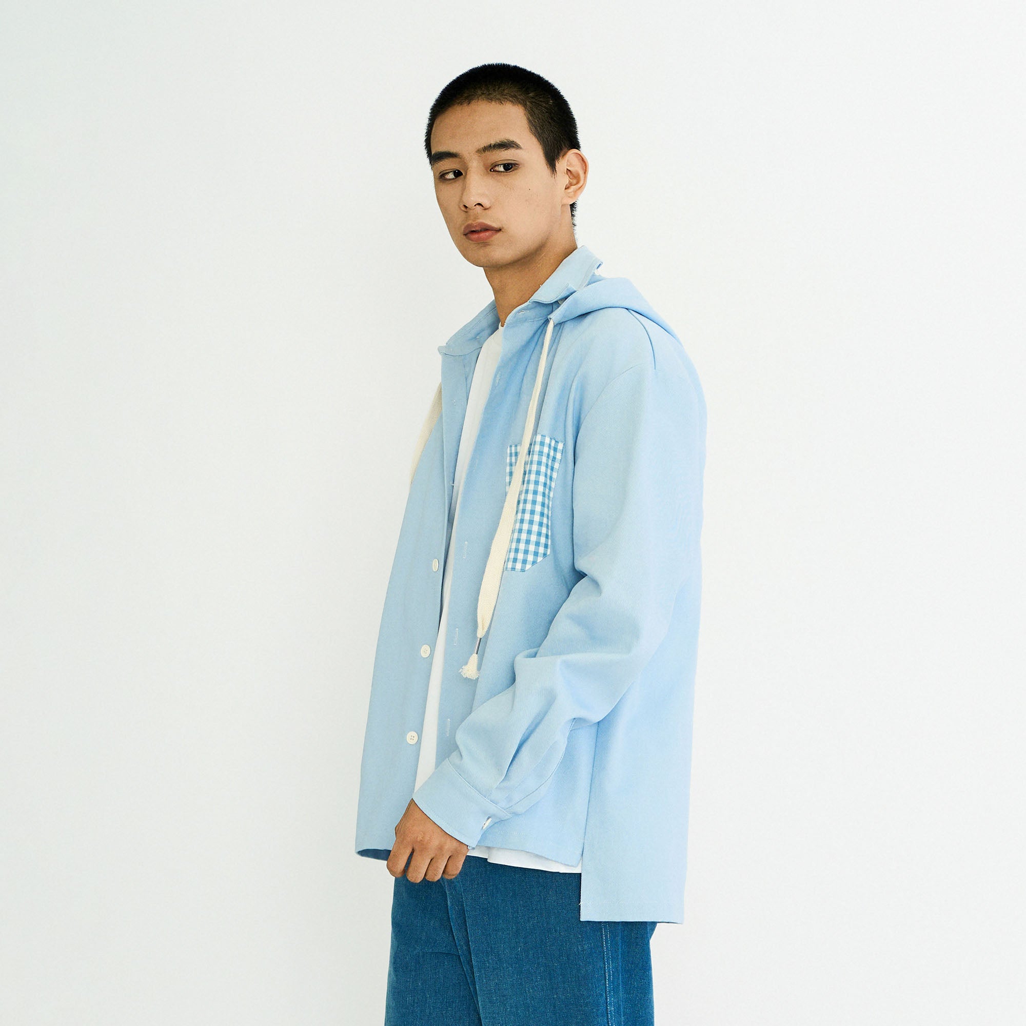 WIID Checks Pocket Hooded Shirt, premium urban and streetwear designers apparel on PROJECTISR.com, WIID
