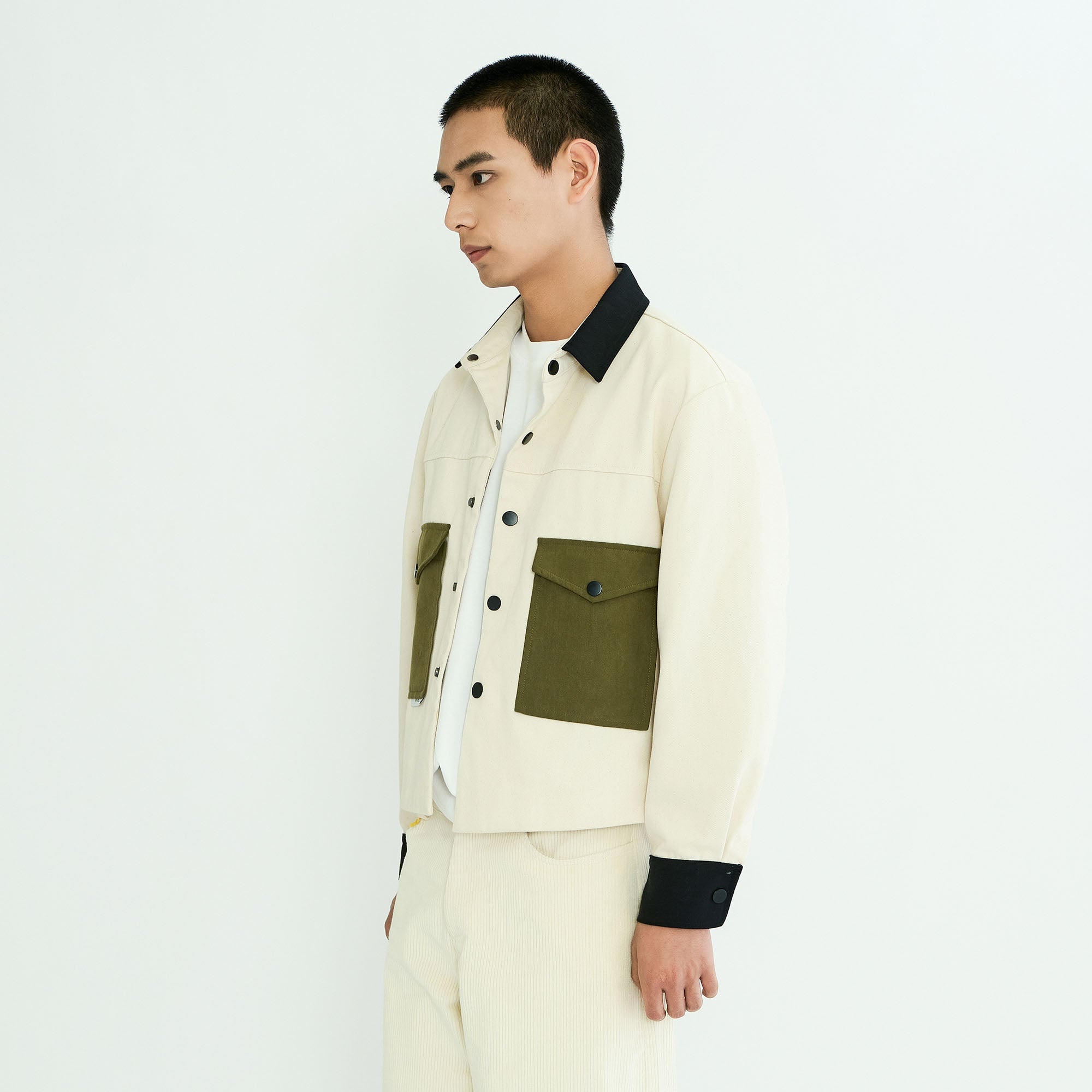 WIID Contrast Utility Pocket Barn Jacket, premium urban and streetwear designers apparel on PROJECTISR.com, WIID