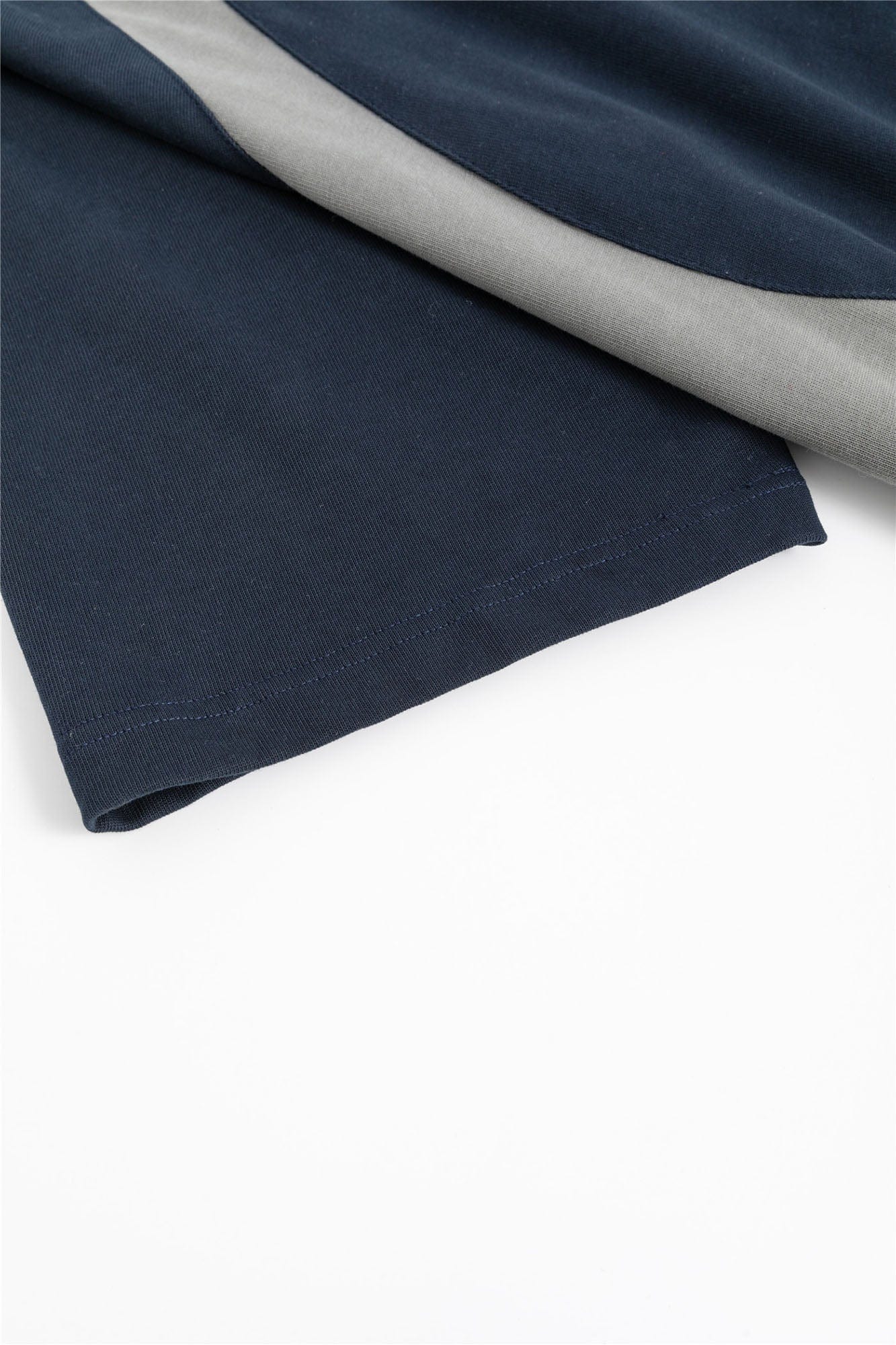 CATSSTAC Contrast Panel Half-Zip Oversized T-Shirt, premium urban and streetwear designers apparel on PROJECTISR.com, CATSSTAC