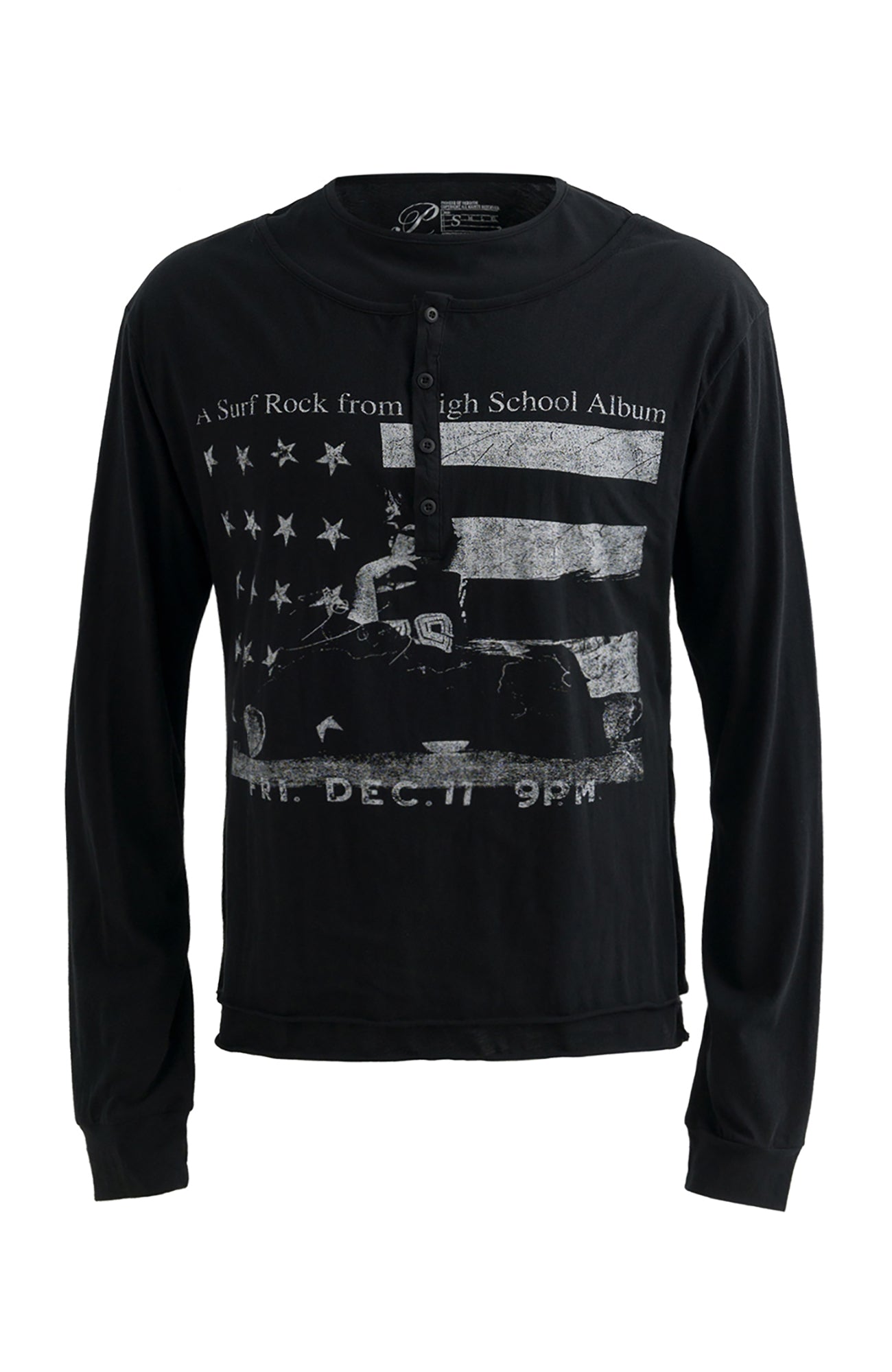SADSOUP Layered Henley Graphic Long-Sleeve Tee