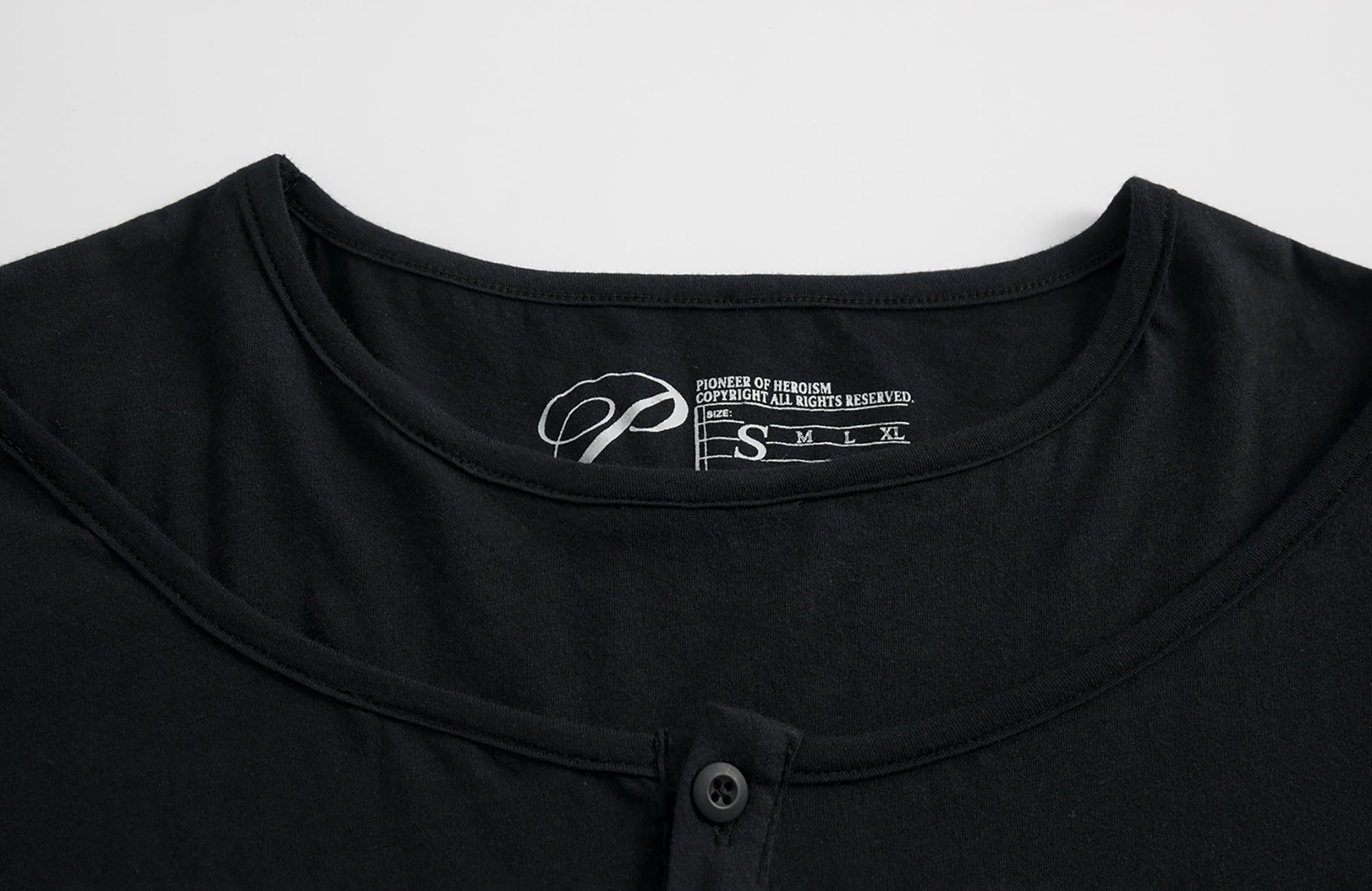 SADSOUP Layered Henley Graphic Long-Sleeve Tee