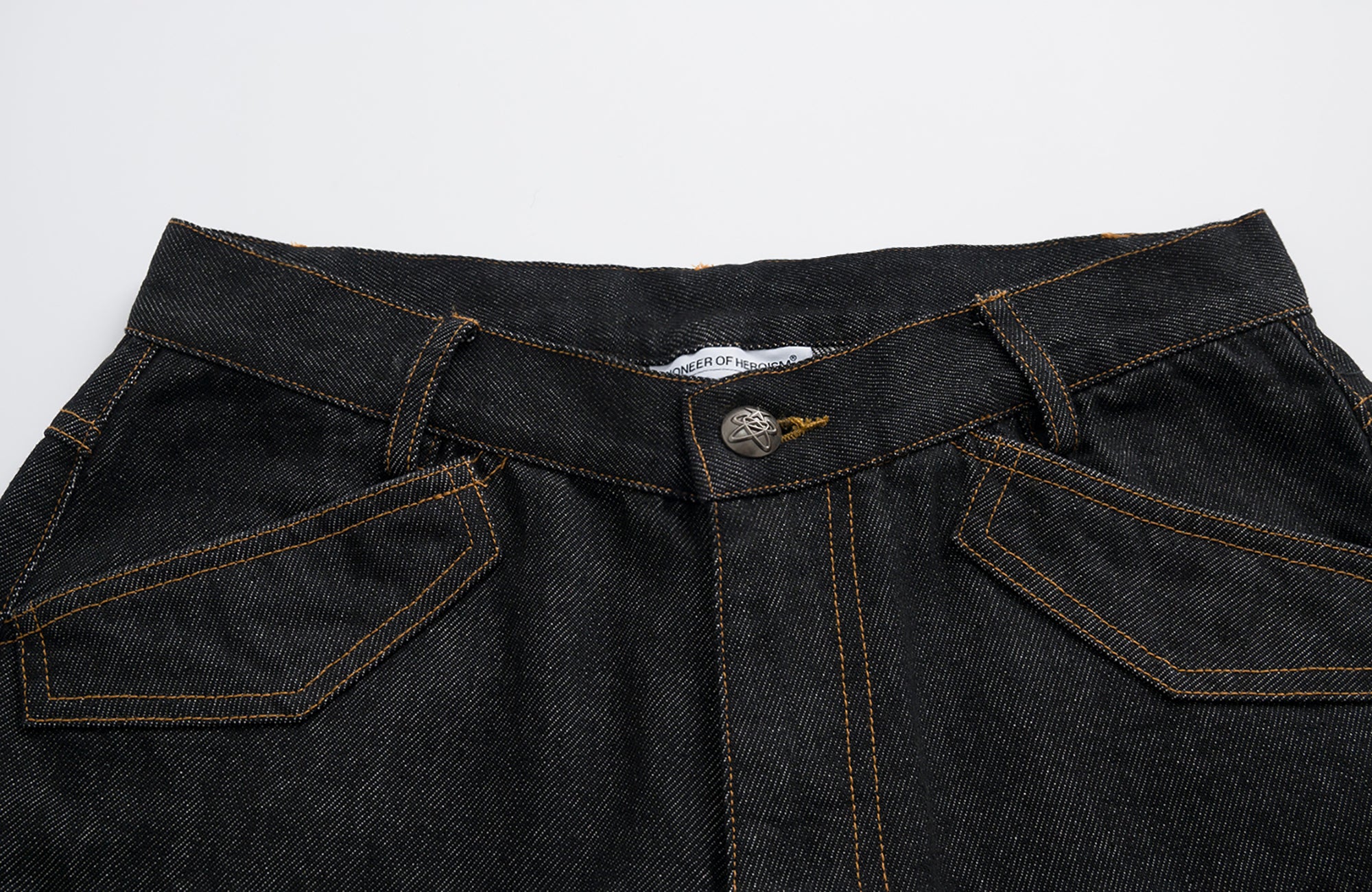 SADSOUP Contrast Stitch Wide-Leg Jeans