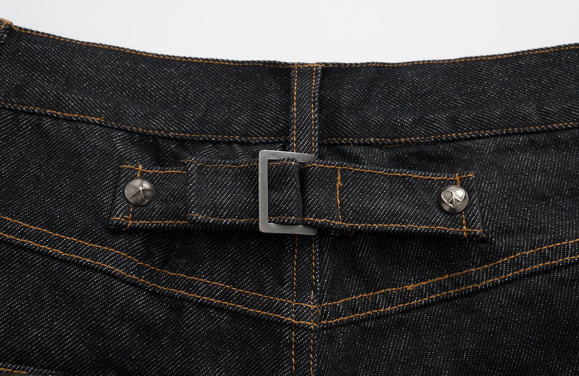SADSOUP Contrast Stitch Wide-Leg Jeans
