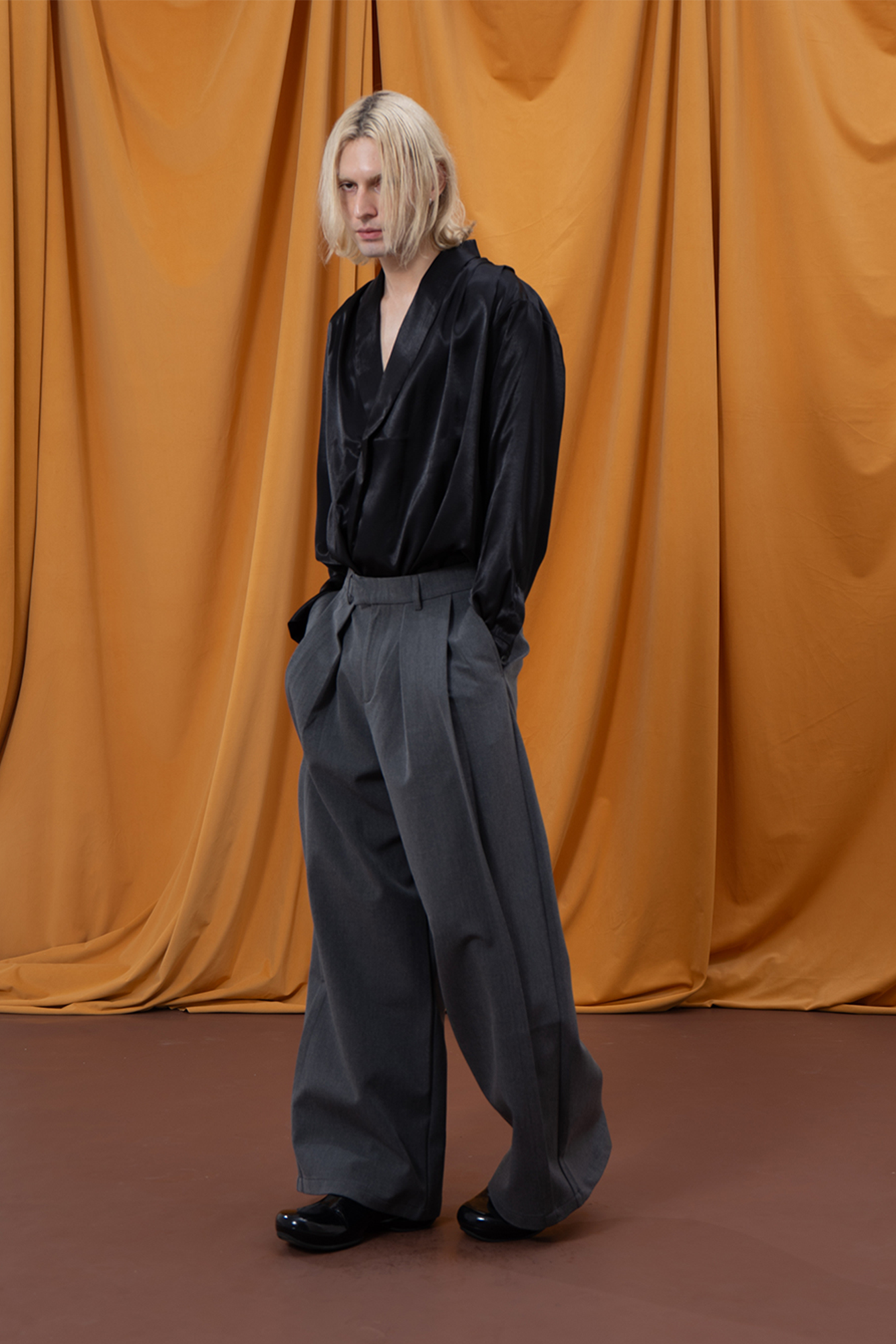 CLP Pleated Retro Wide-Leg Trousers