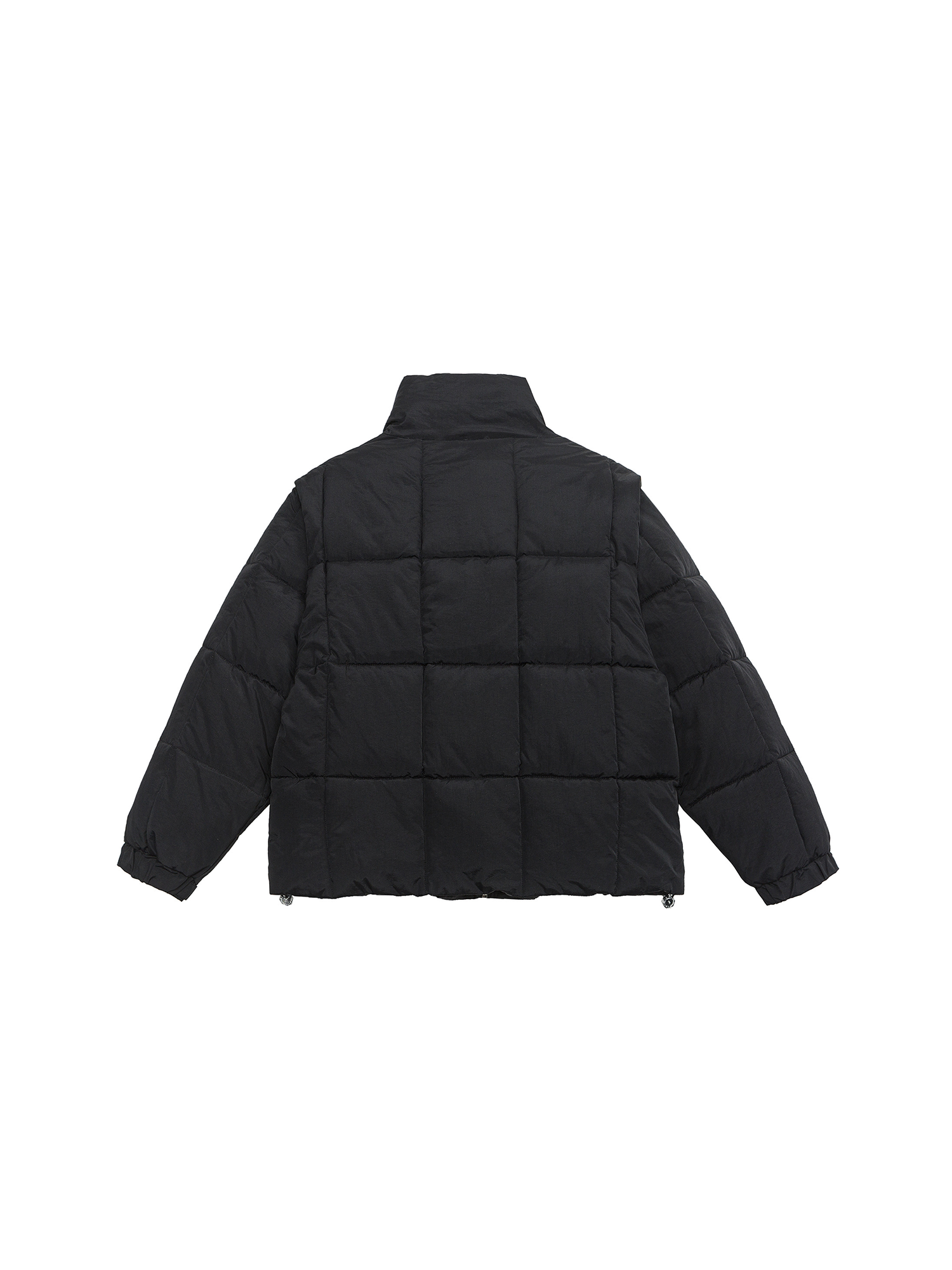 ME DA IGUAL Detachable Sleeve Stand-Collar Quilted Jacket