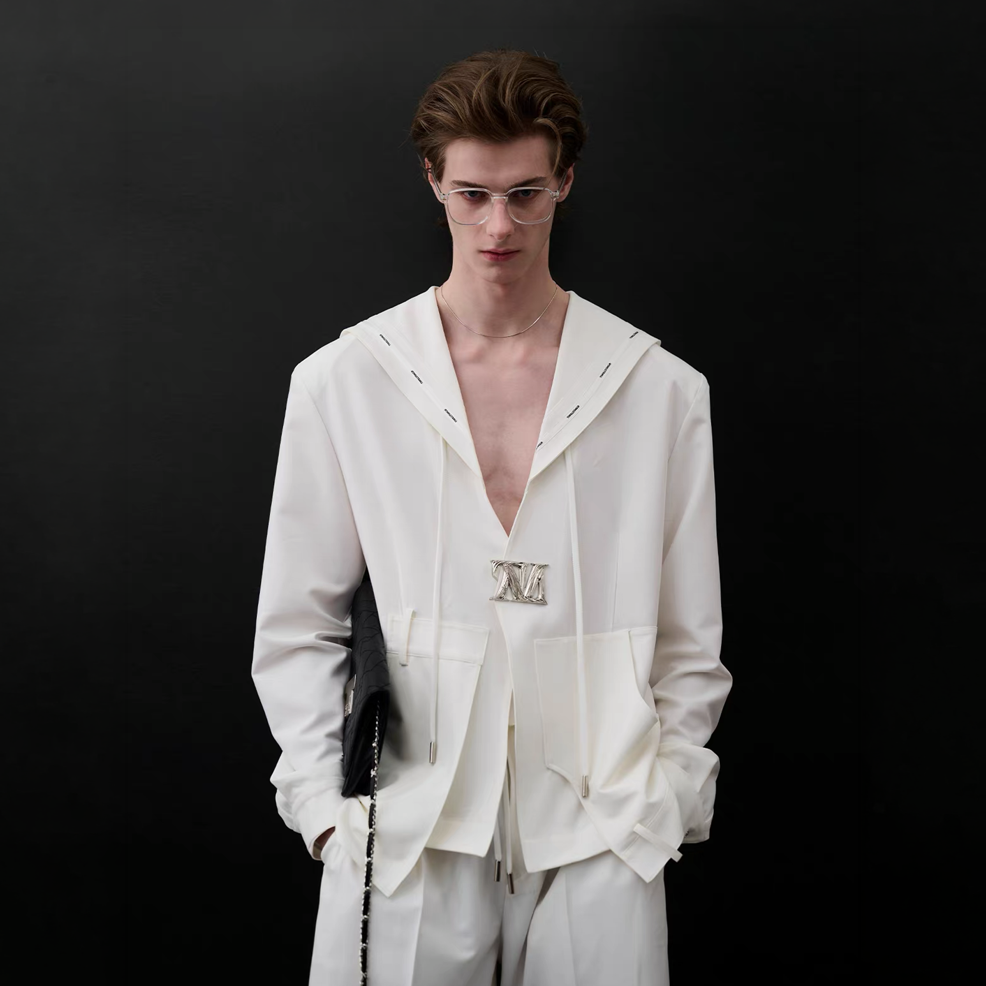 TIWILLTANG Minimal Sailor Collar Shirt