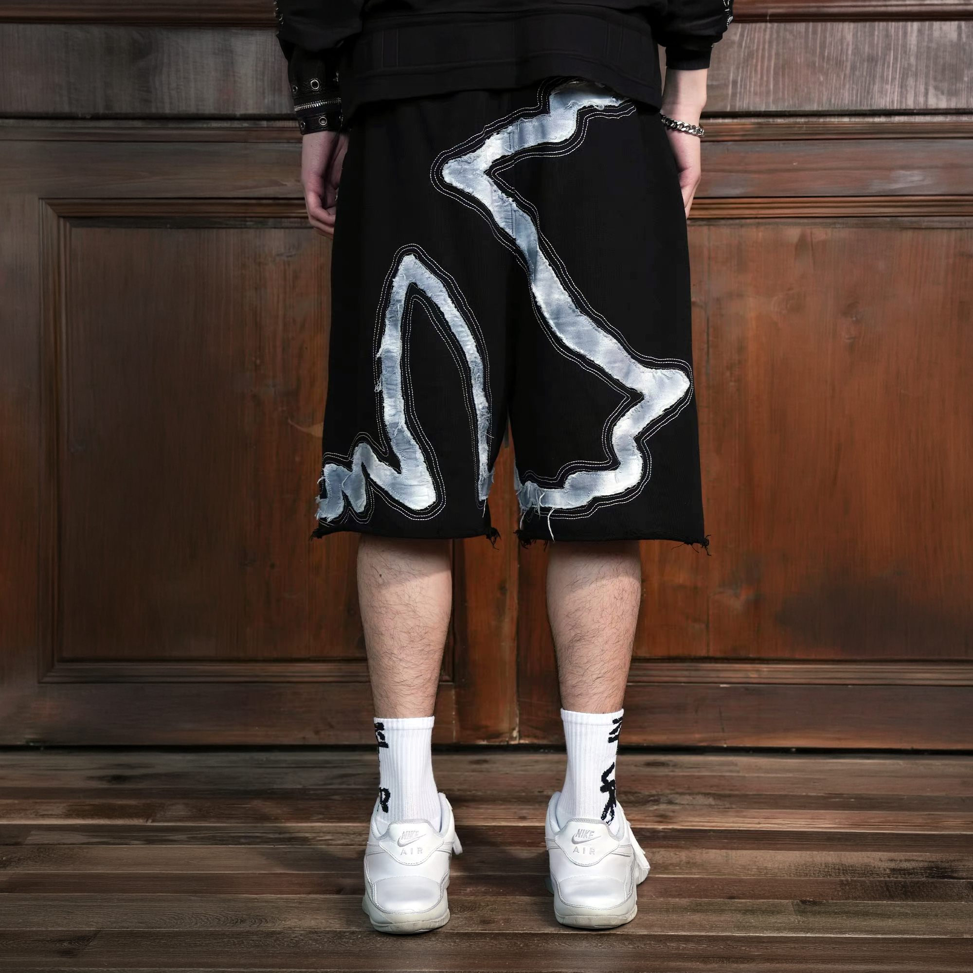 VINKID Dove Patch Drawstring Shorts