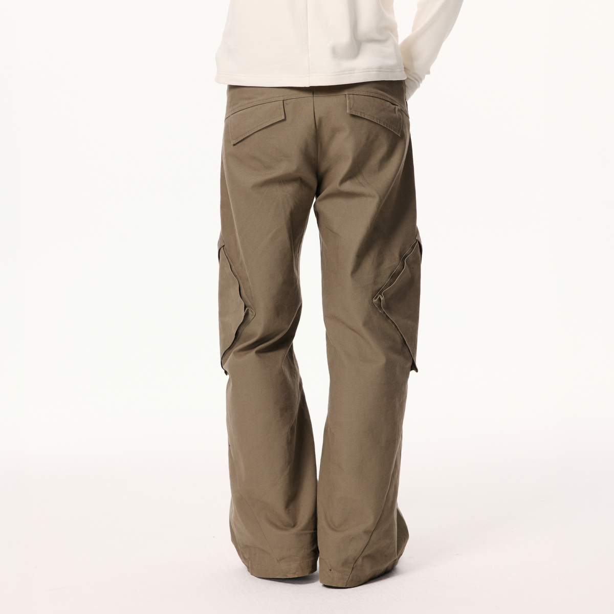 KREATE Washed Multi-Pocket Paneled Cargo Pants
