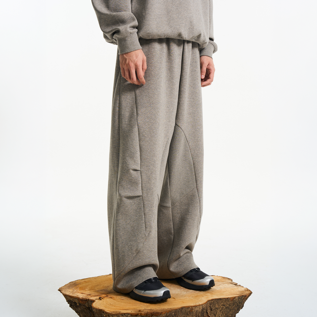 HALCYON Classic Thermal Wide-Leg Sweatpants