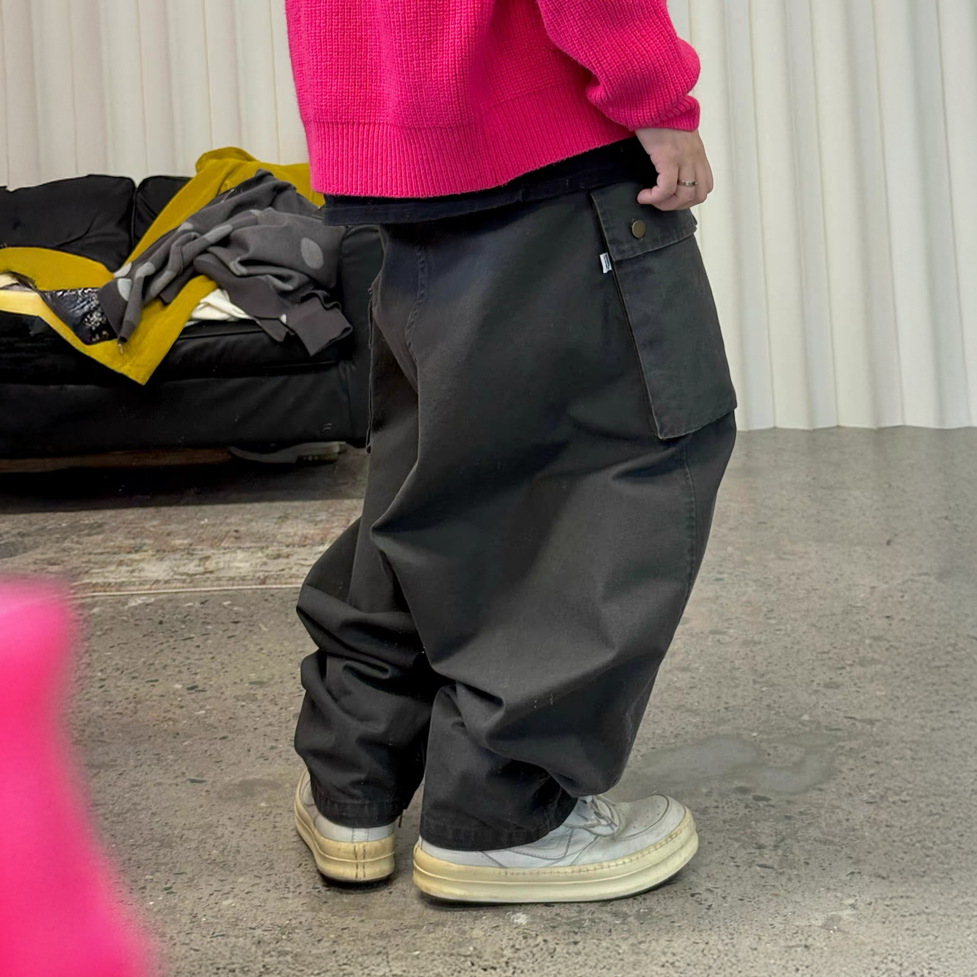 ME DA IGUAL Washed Multi-Pockets Tappered Cargo