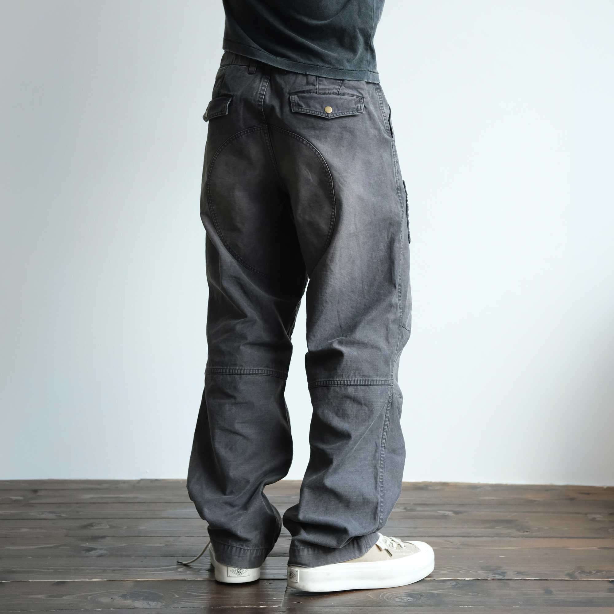 NEIGBORL Retro Washed Distressed Patch Cargo Pants