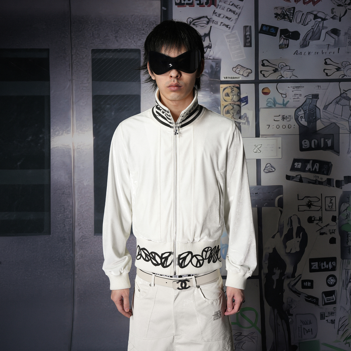 VINKID Anti-War Graphic Stand-Collar Jacket, premium urban and streetwear designers apparel on PROJECTISR.com, VINKID