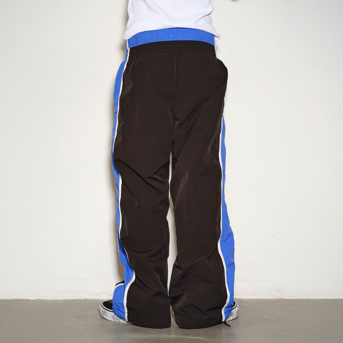 NOVACAM Retro Contrast Double-Waist Nylon Cargo Pants