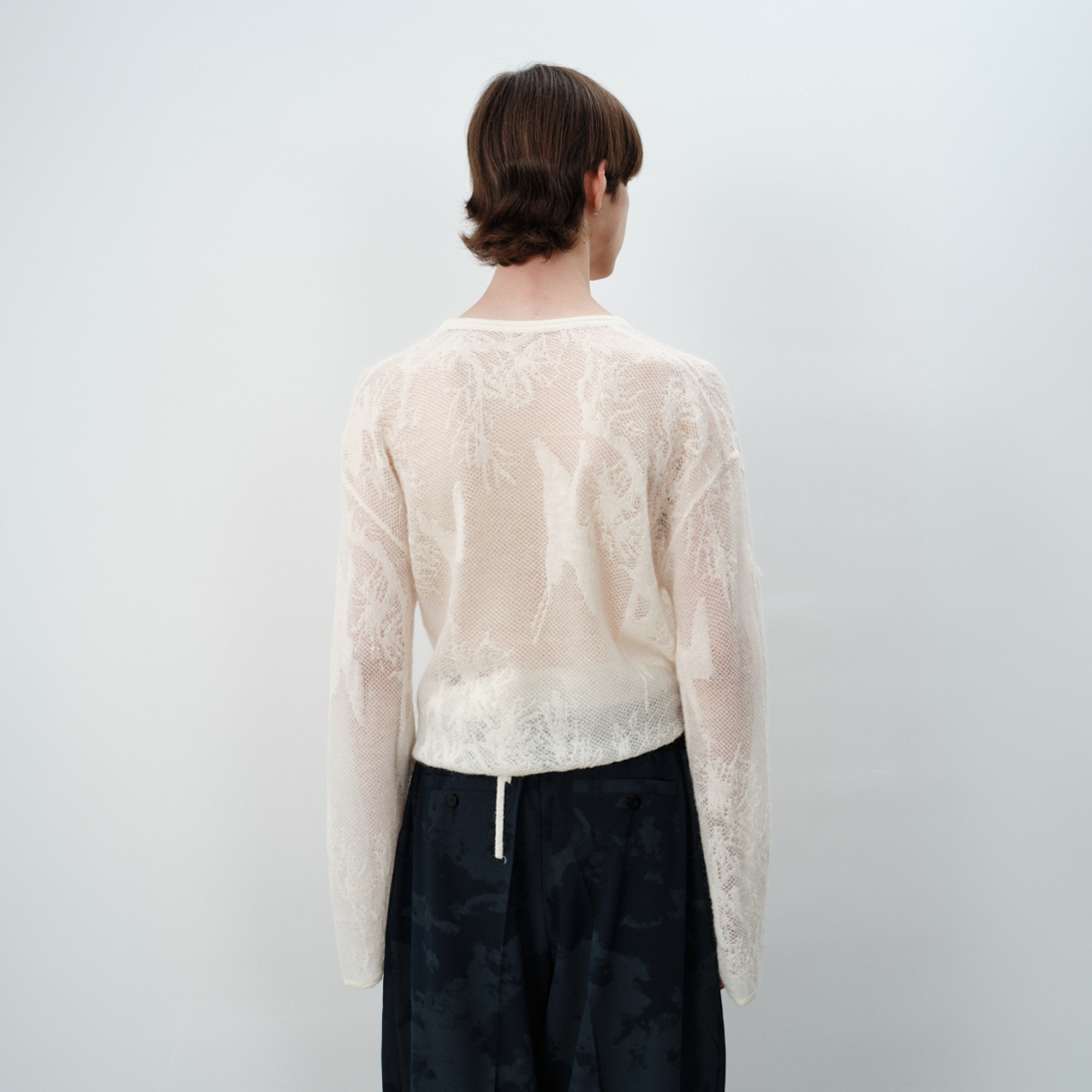 GRAINMUSTARD Baby Alpaca Openwork Jacquard Wrap Cardigan, premium urban and streetwear designers apparel on PROJECTISR.com, GRAINMUSTARD
