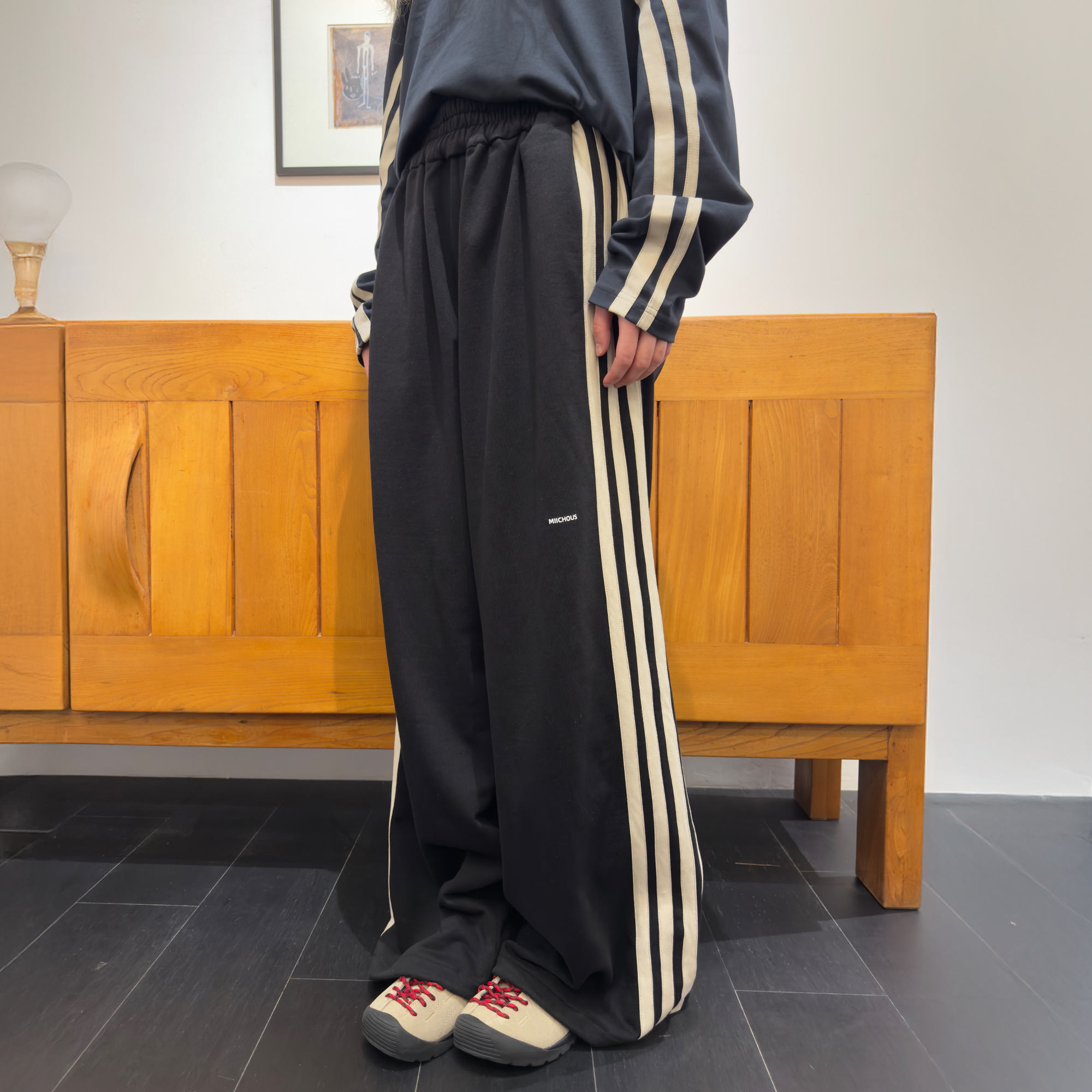 MIICHOUS Essential Stripe Wide-Leg Pants